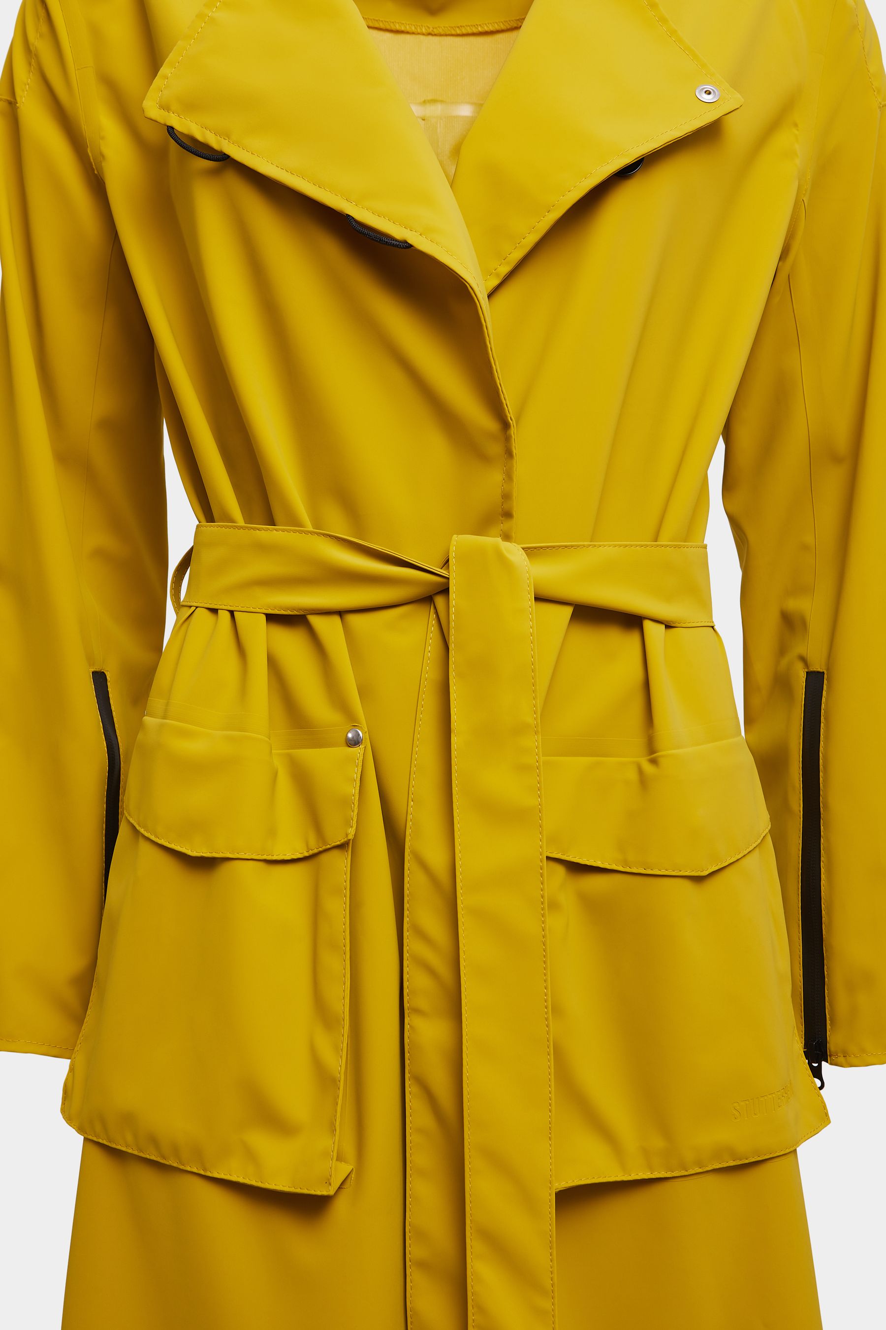 stutterheim kista matte trench coat gold women jackets trench-coats