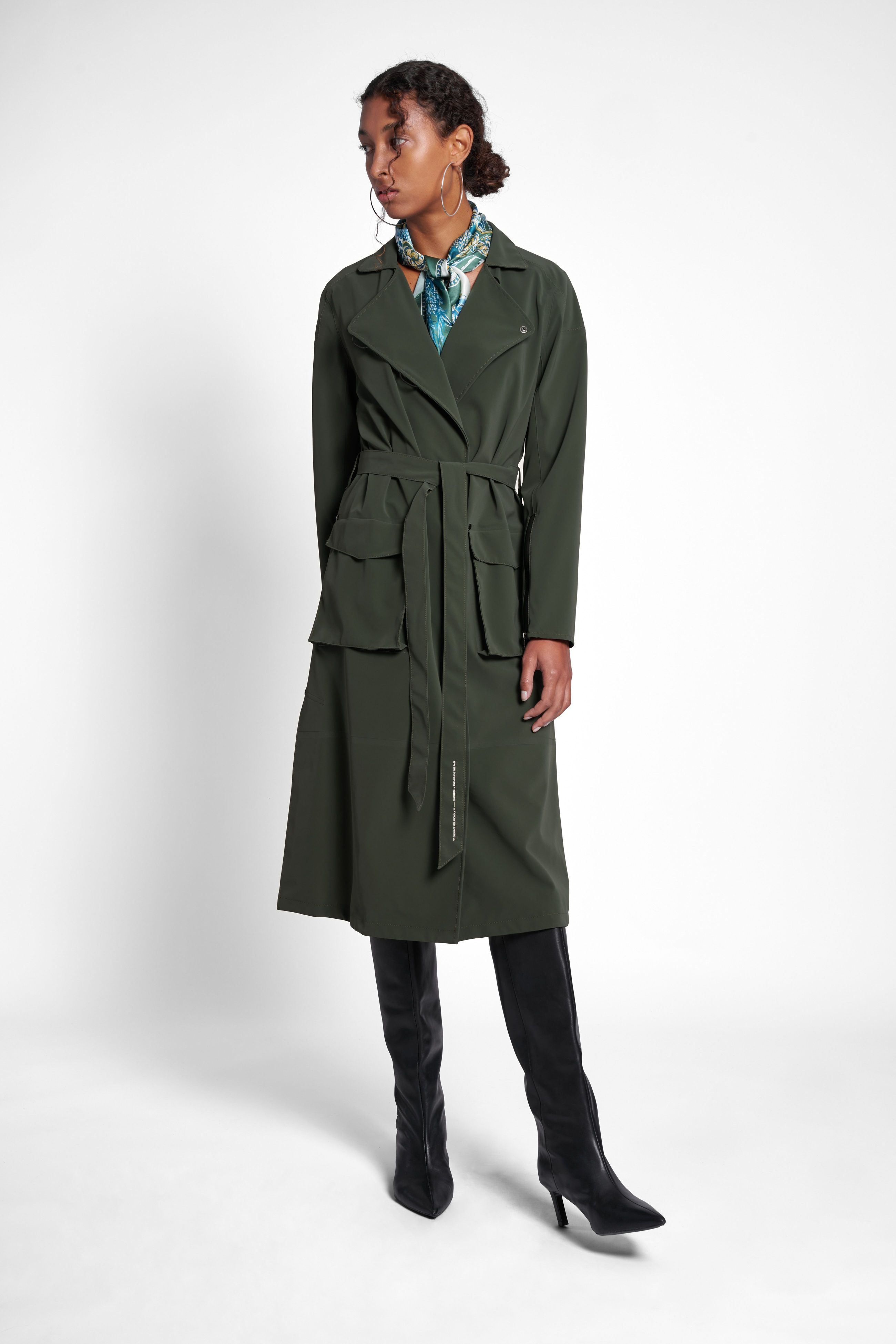 stutterheim kista matte trench coat green women jackets trench-coats
