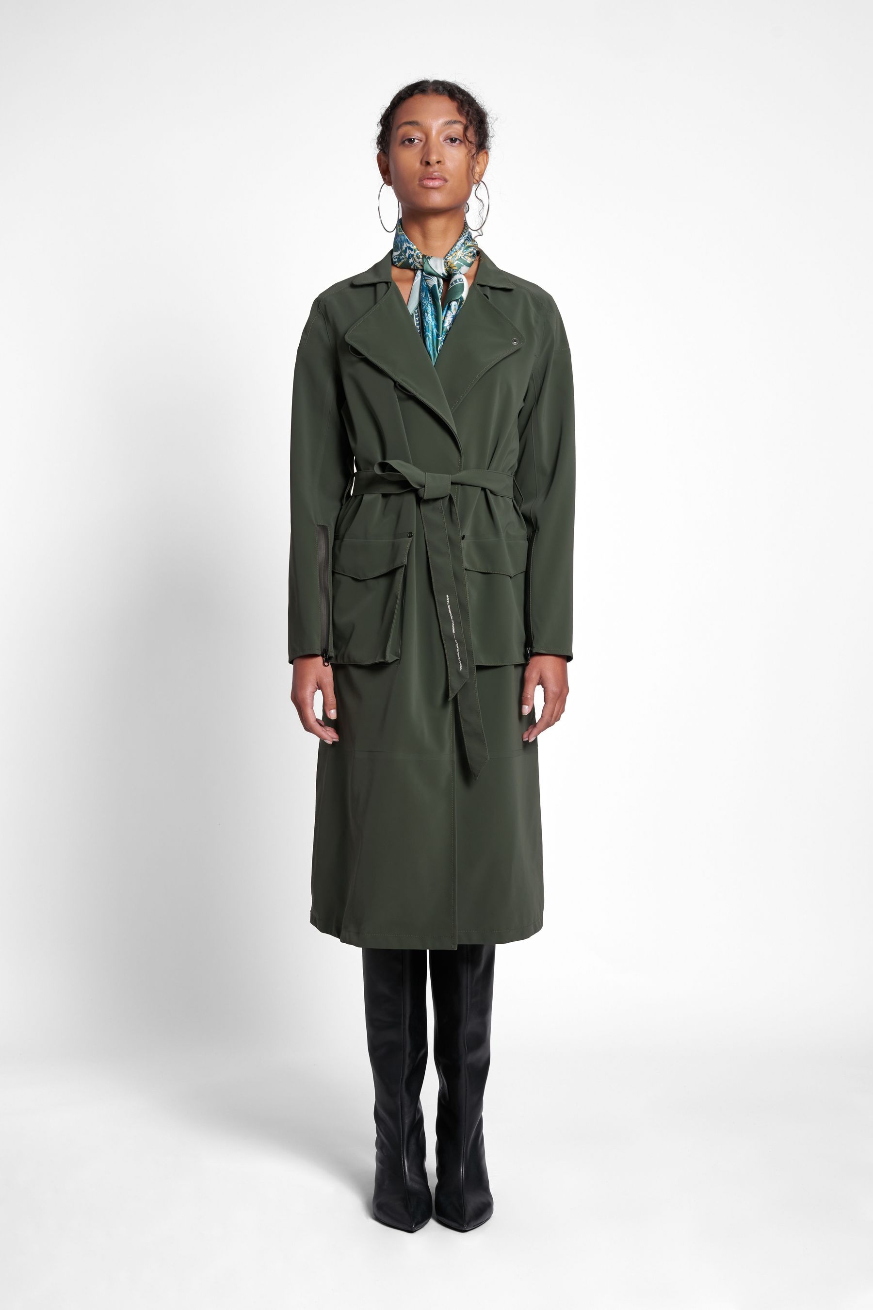 stutterheim kista matte trench coat green women jackets trench-coats