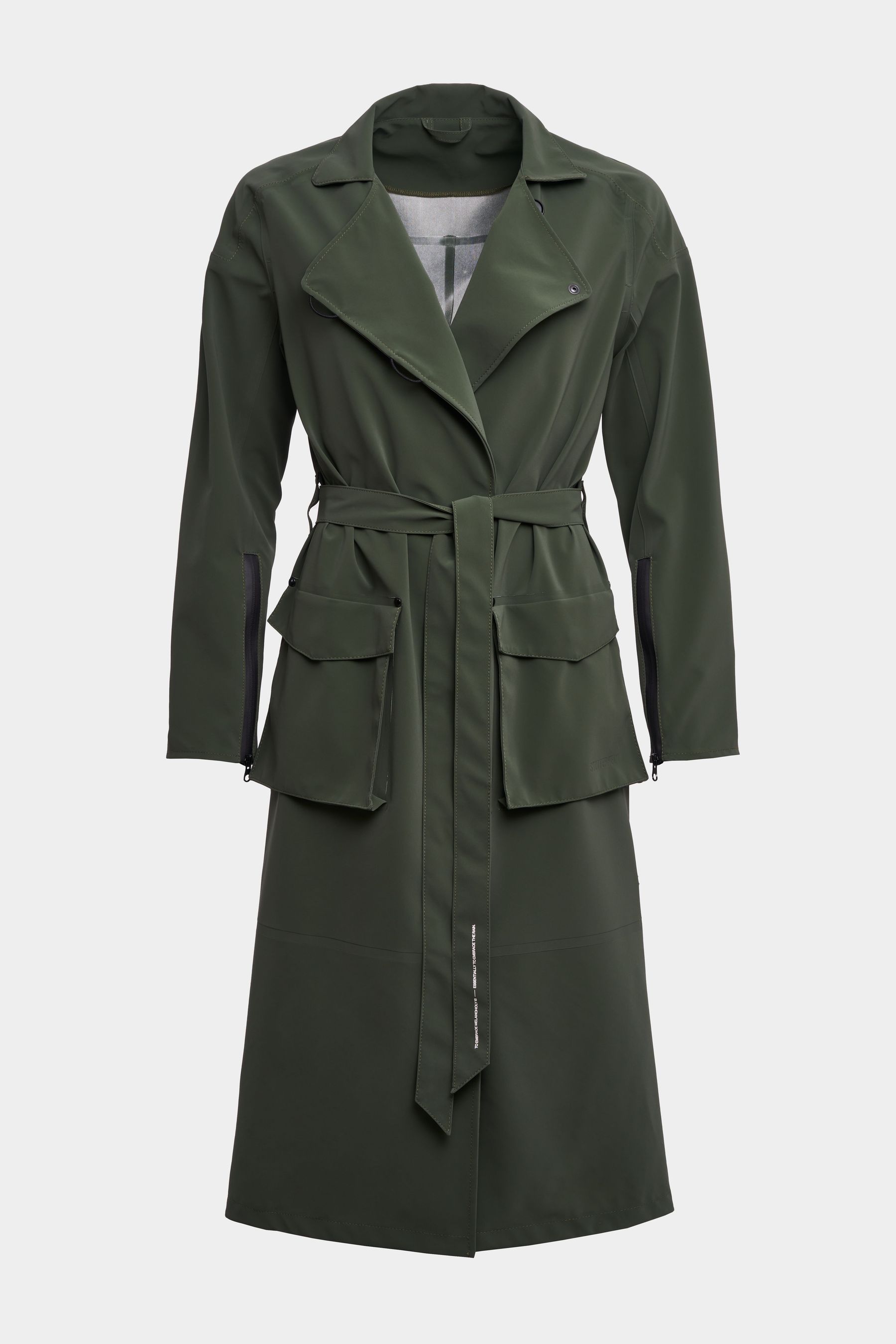 stutterheim kista matte trench coat green women jackets trench-coats