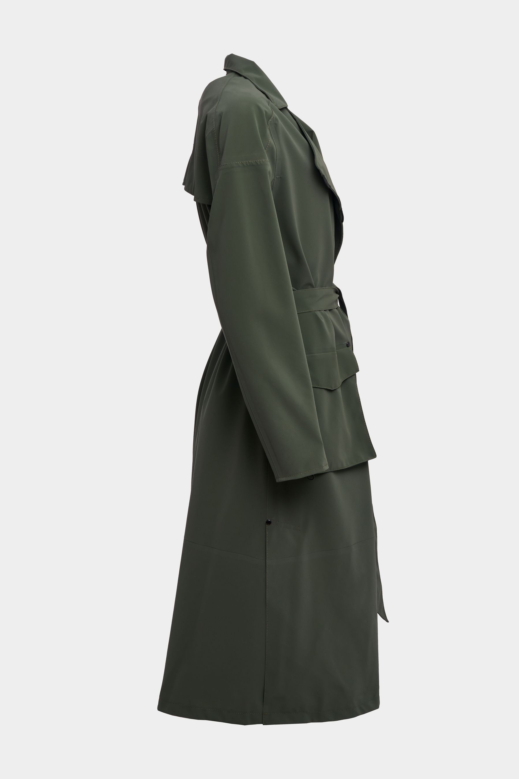stutterheim kista matte trench coat green women jackets trench-coats