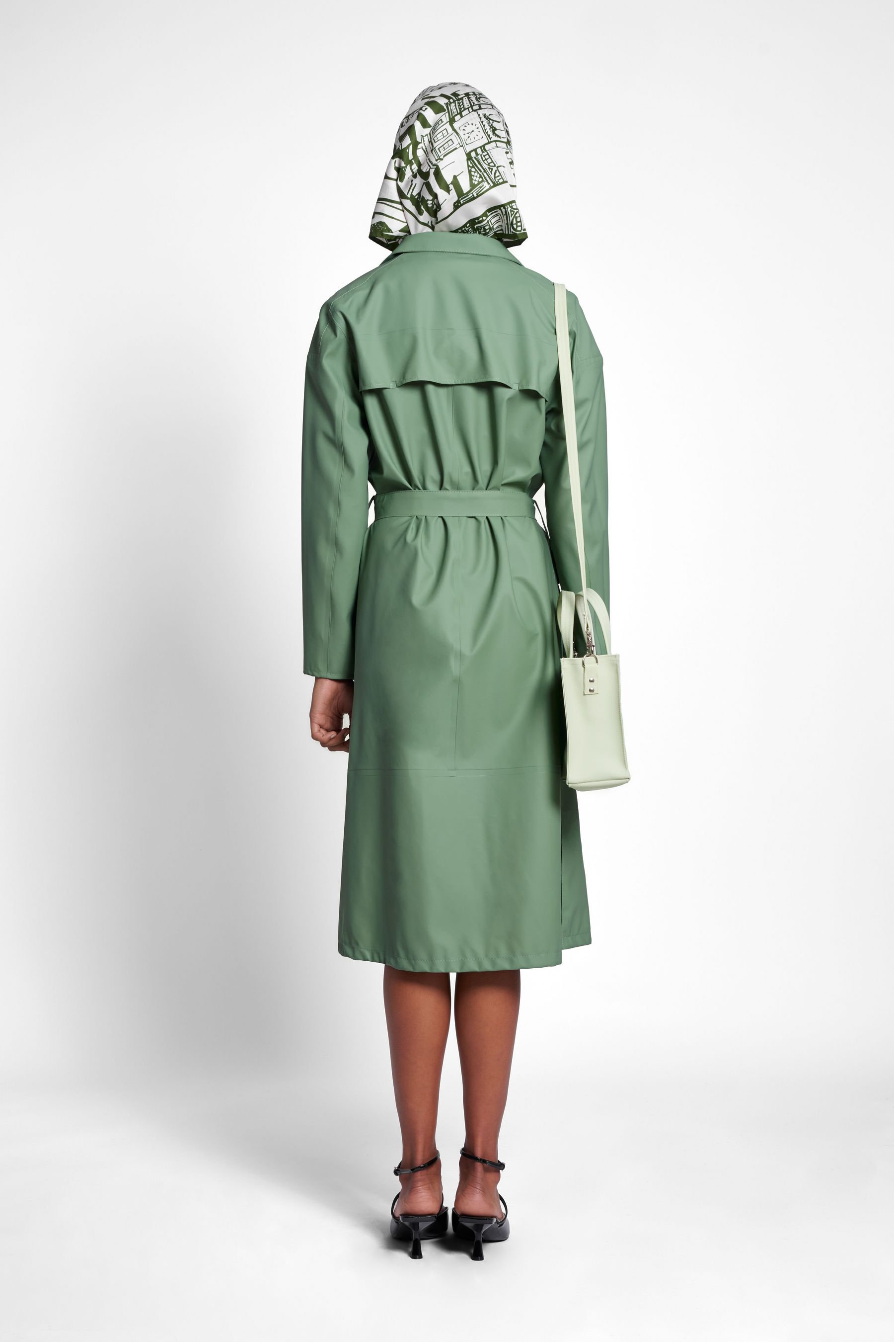 stutterheim kista trench coat loden green women jackets trench-coats