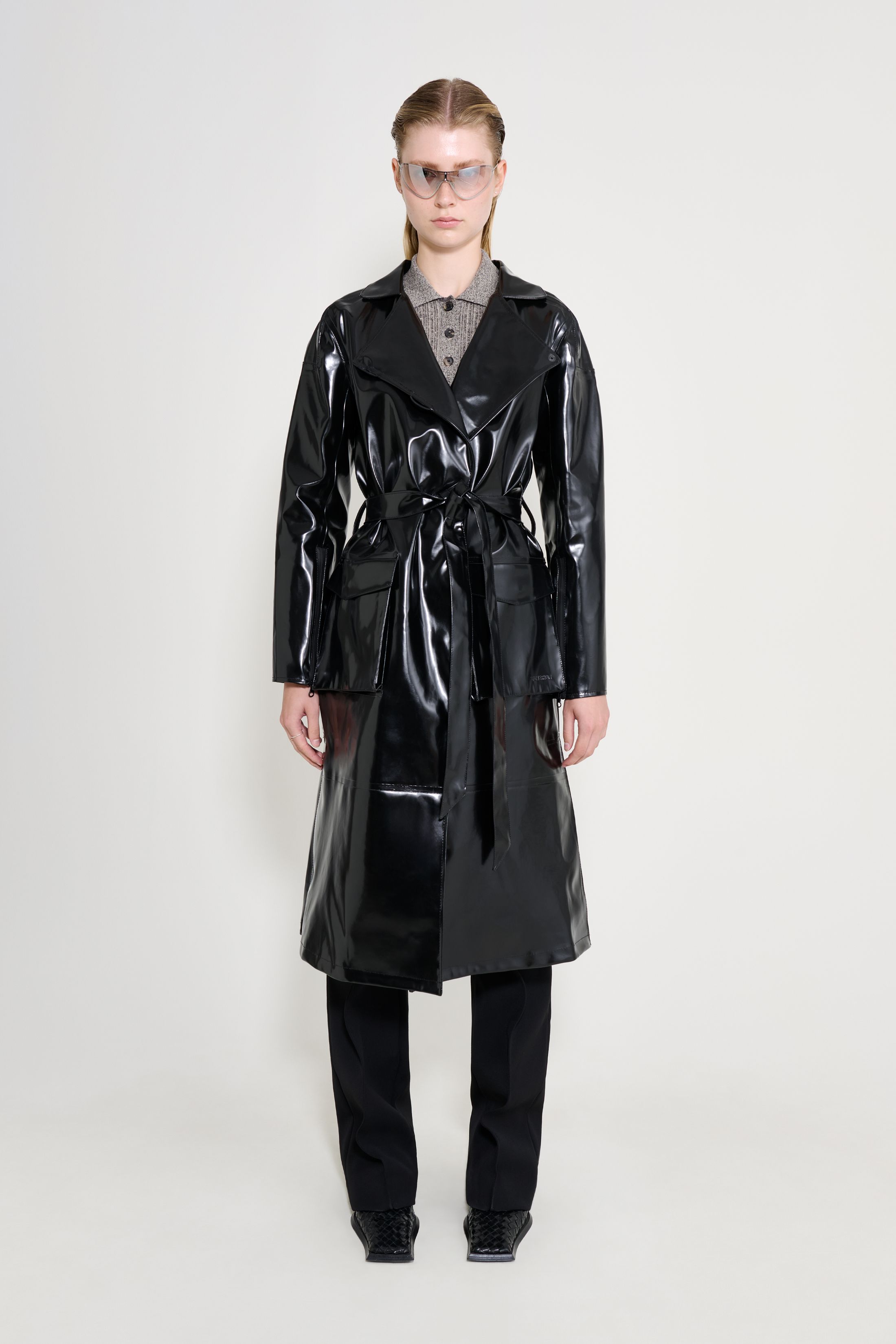 stutterheim kista opal trench coat black women jackets trench-coats