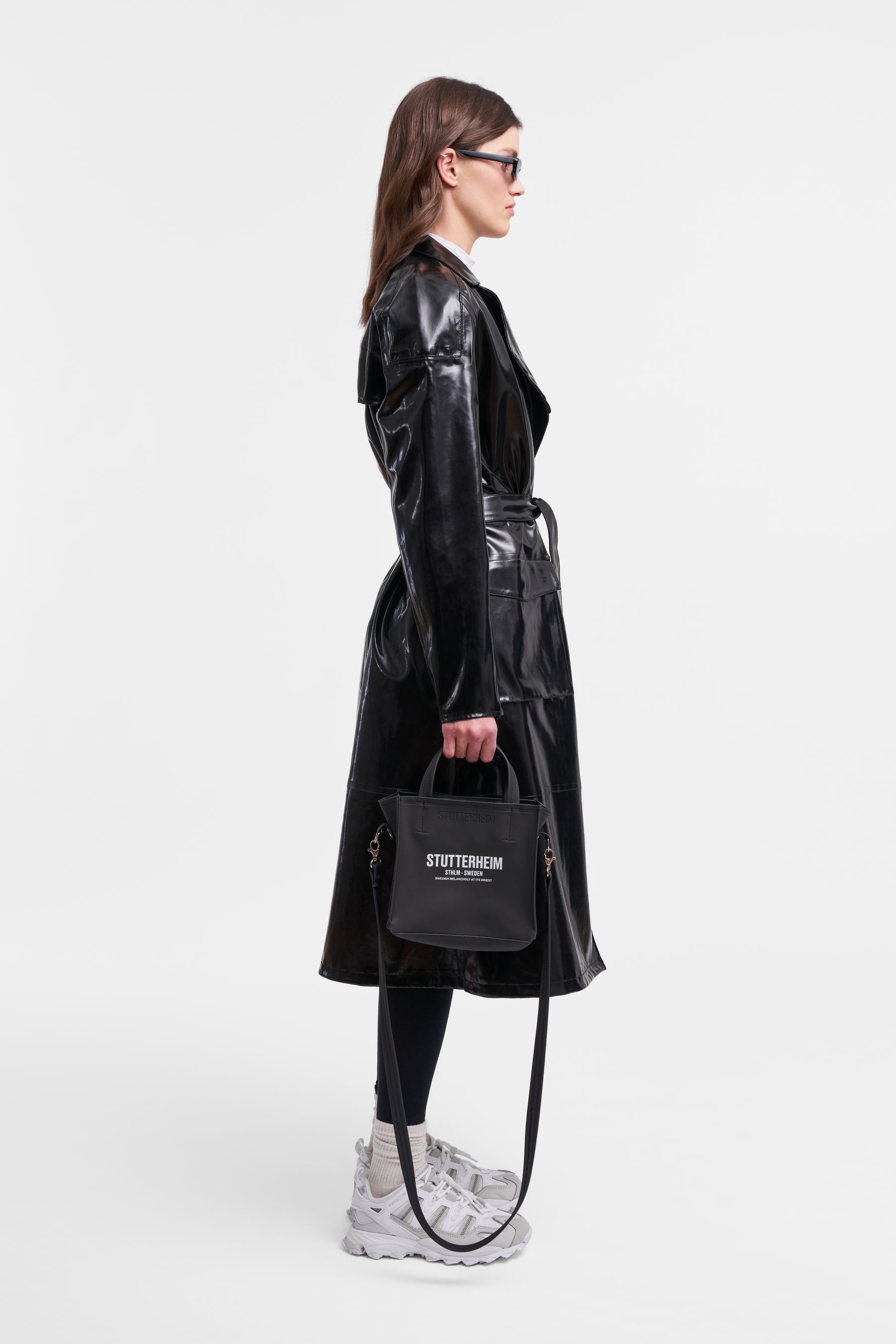 stutterheim kista opal trench coat black women jackets trench-coats