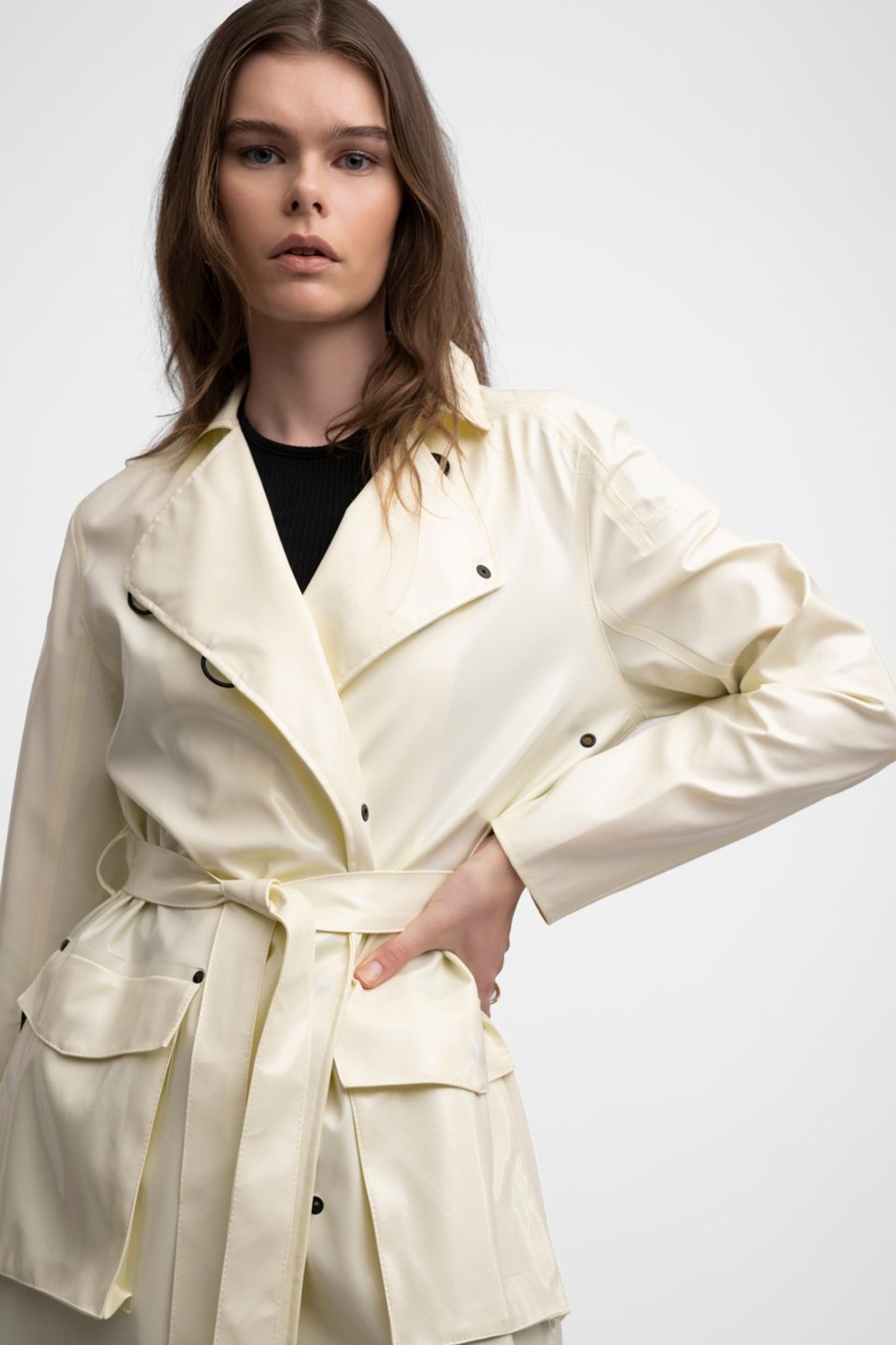 stutterheim kista opal coconut women jackets trench-coats