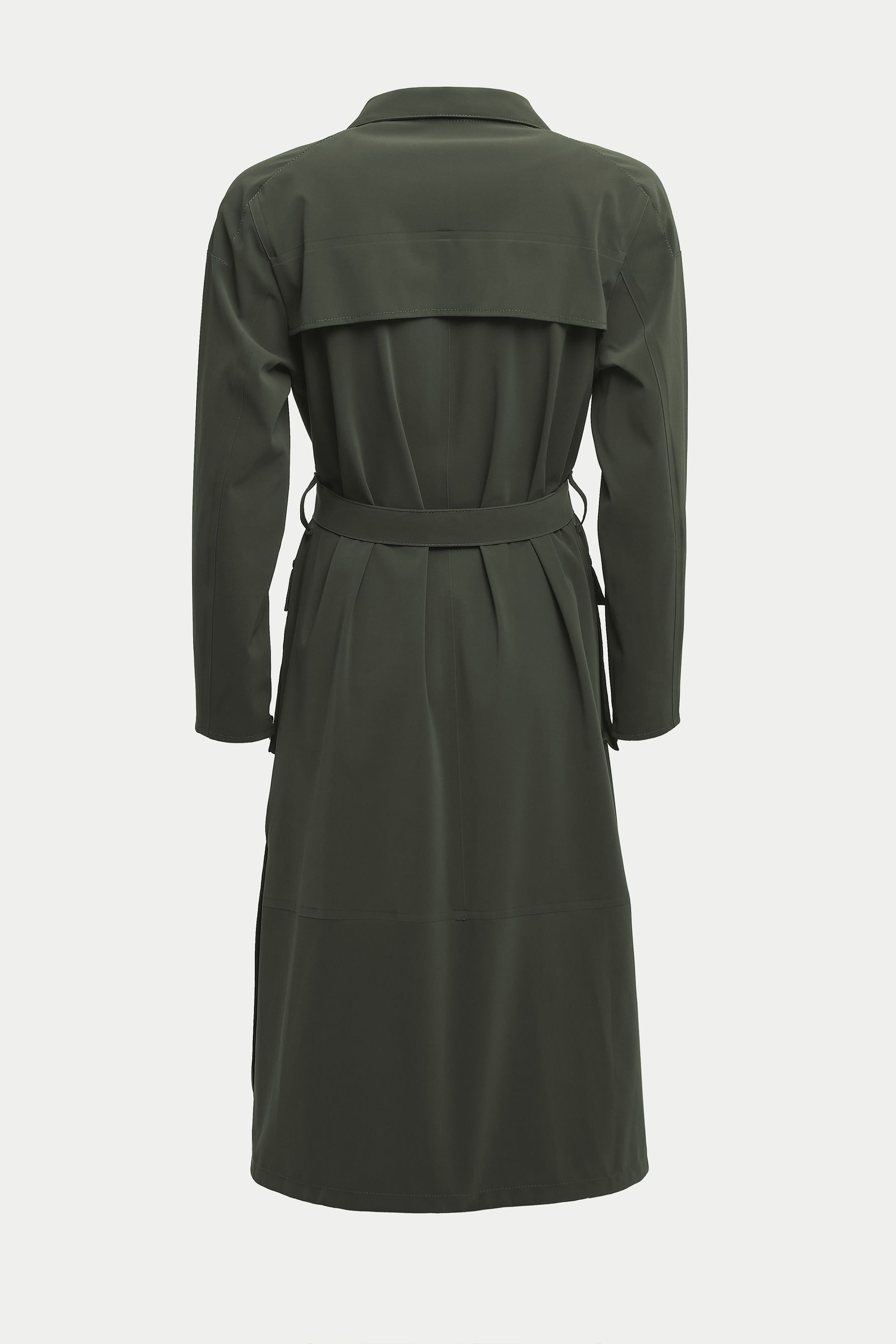 stutterheim kista matte trench coat dark green women jackets trench-coats