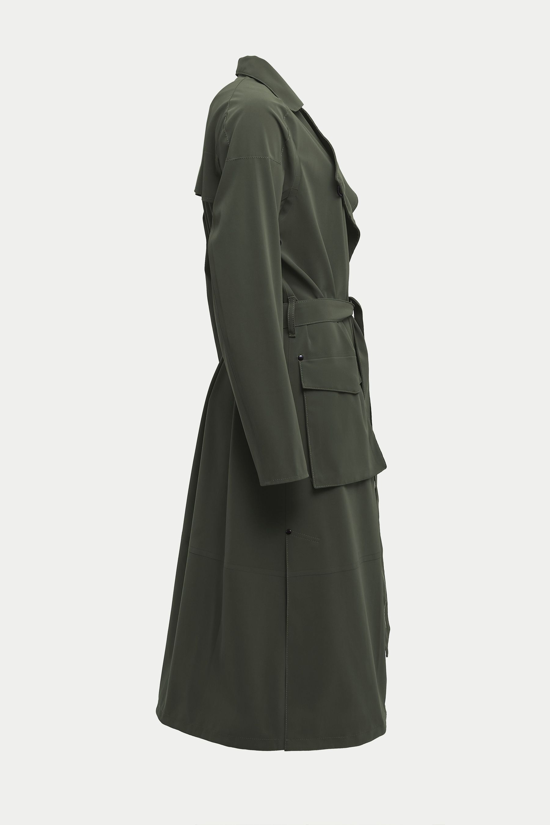stutterheim kista matte trench coat dark green women jackets trench-coats