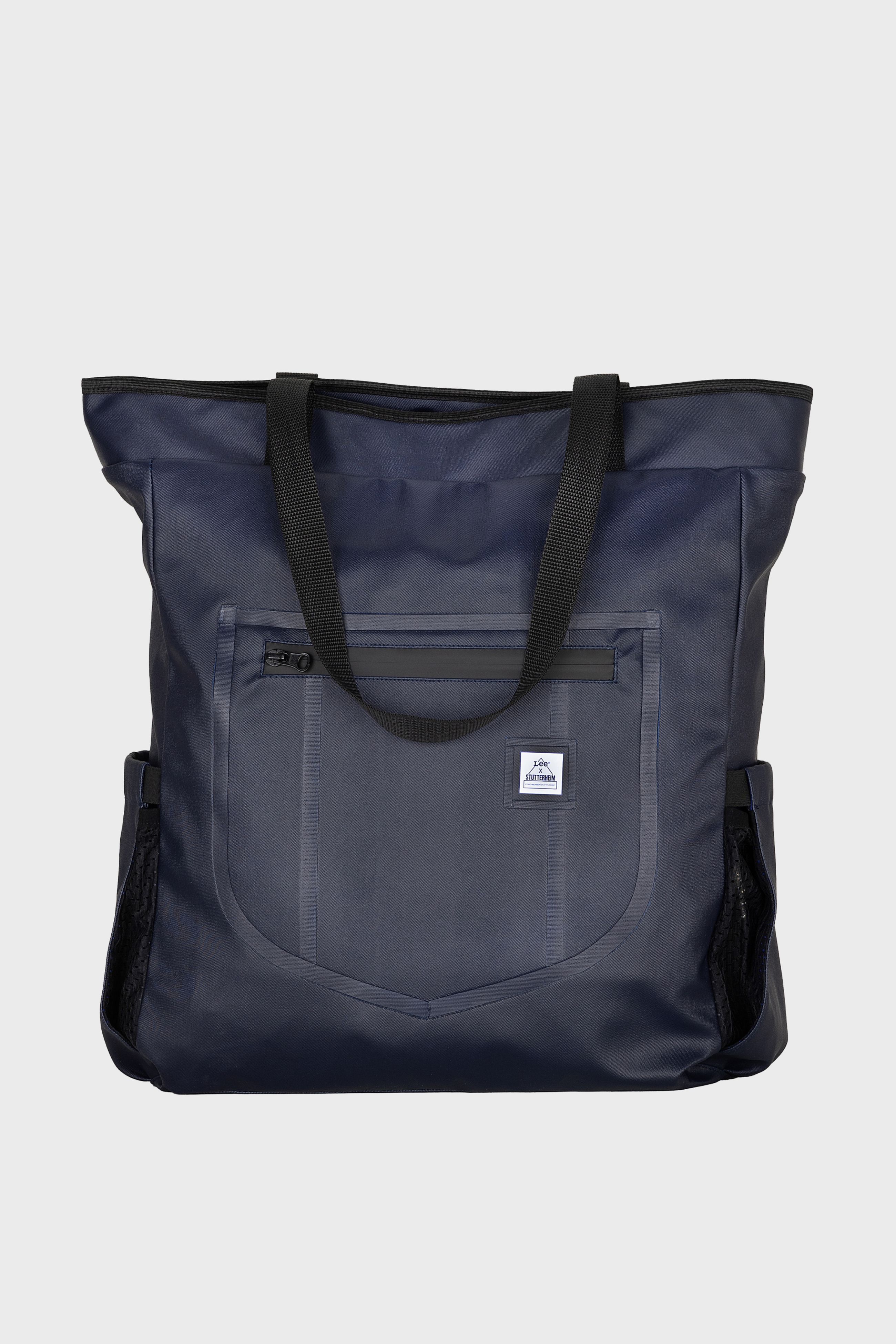 stutterheim lee® x backpack tote aviator navy  accessories bags backpacks