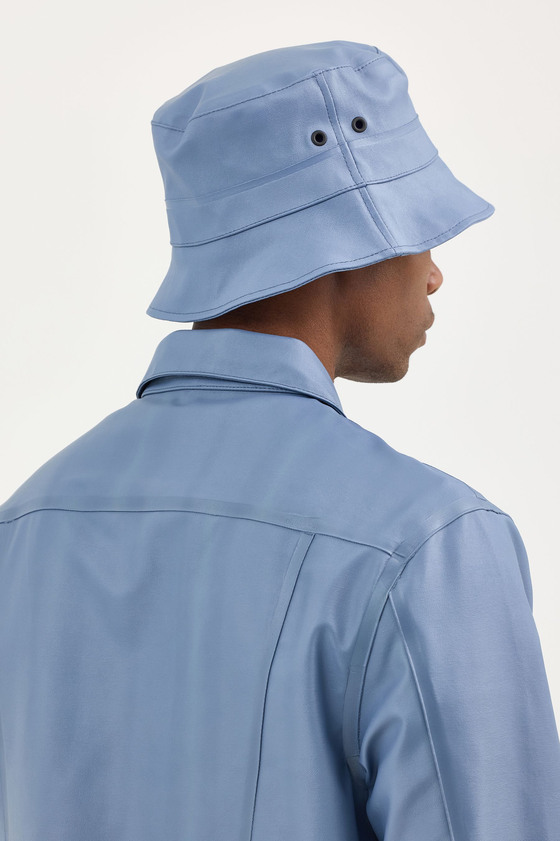 stutterheim lee® x bucket hat ash blue accessories hats-and-scarves bucket-hats