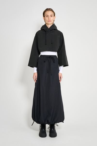 Lilla Tre Cropped Raincoat Black | STUTTERHEIM US