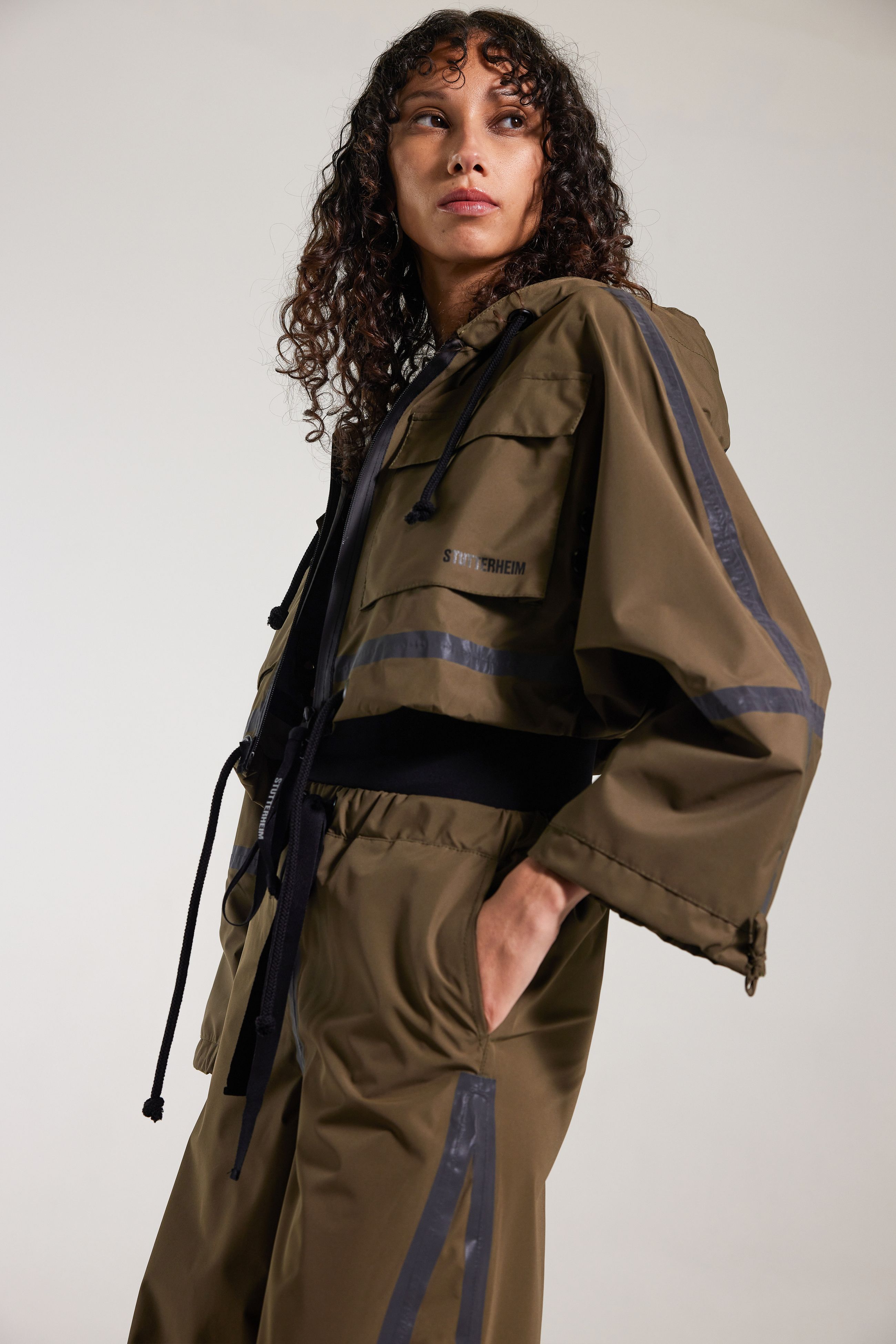 Stutterheim Lilla Tre Tape Gree In Brown
