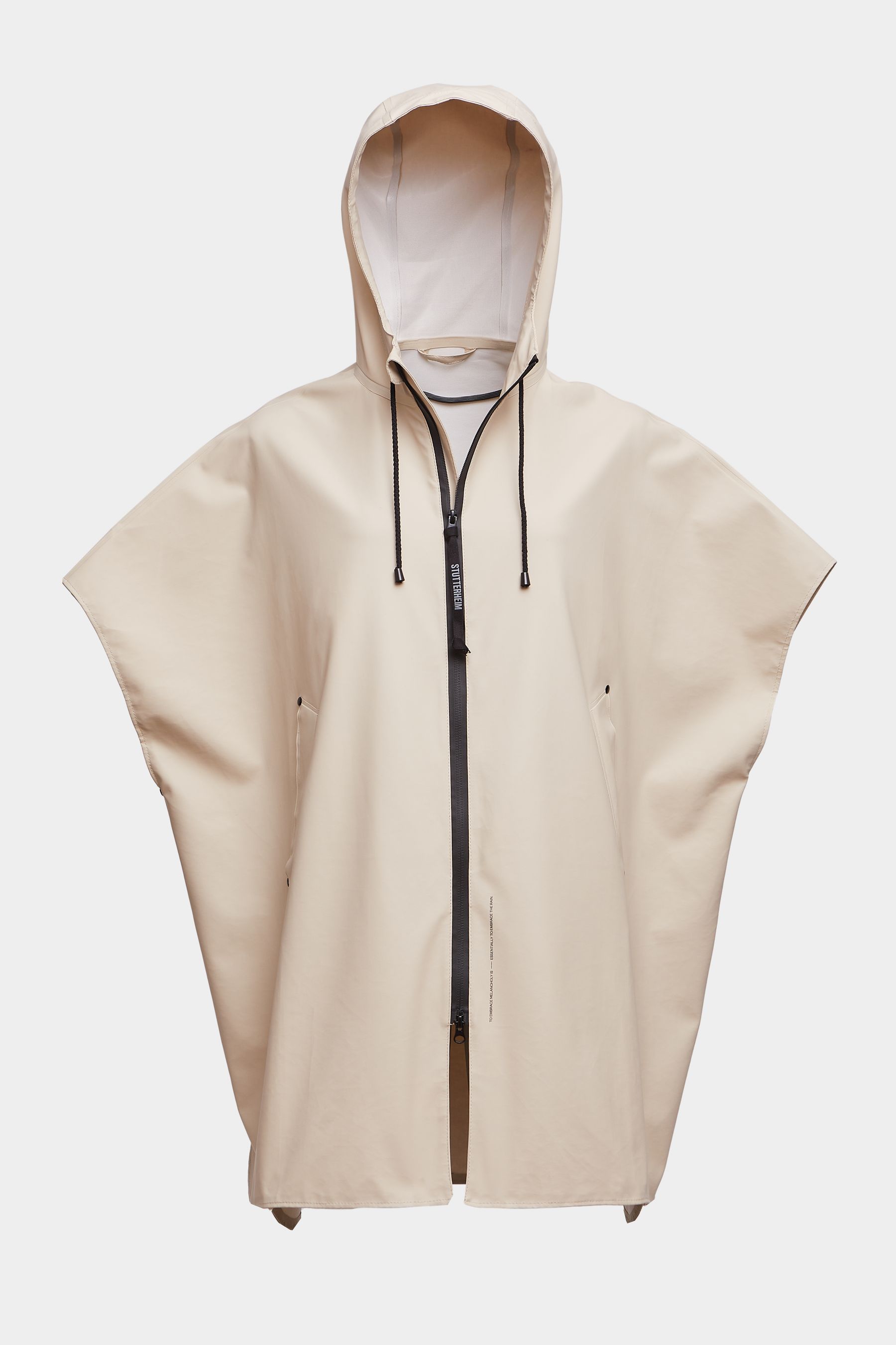 stutterheim lomma lightweight zip poncho oyster women jackets ponchos