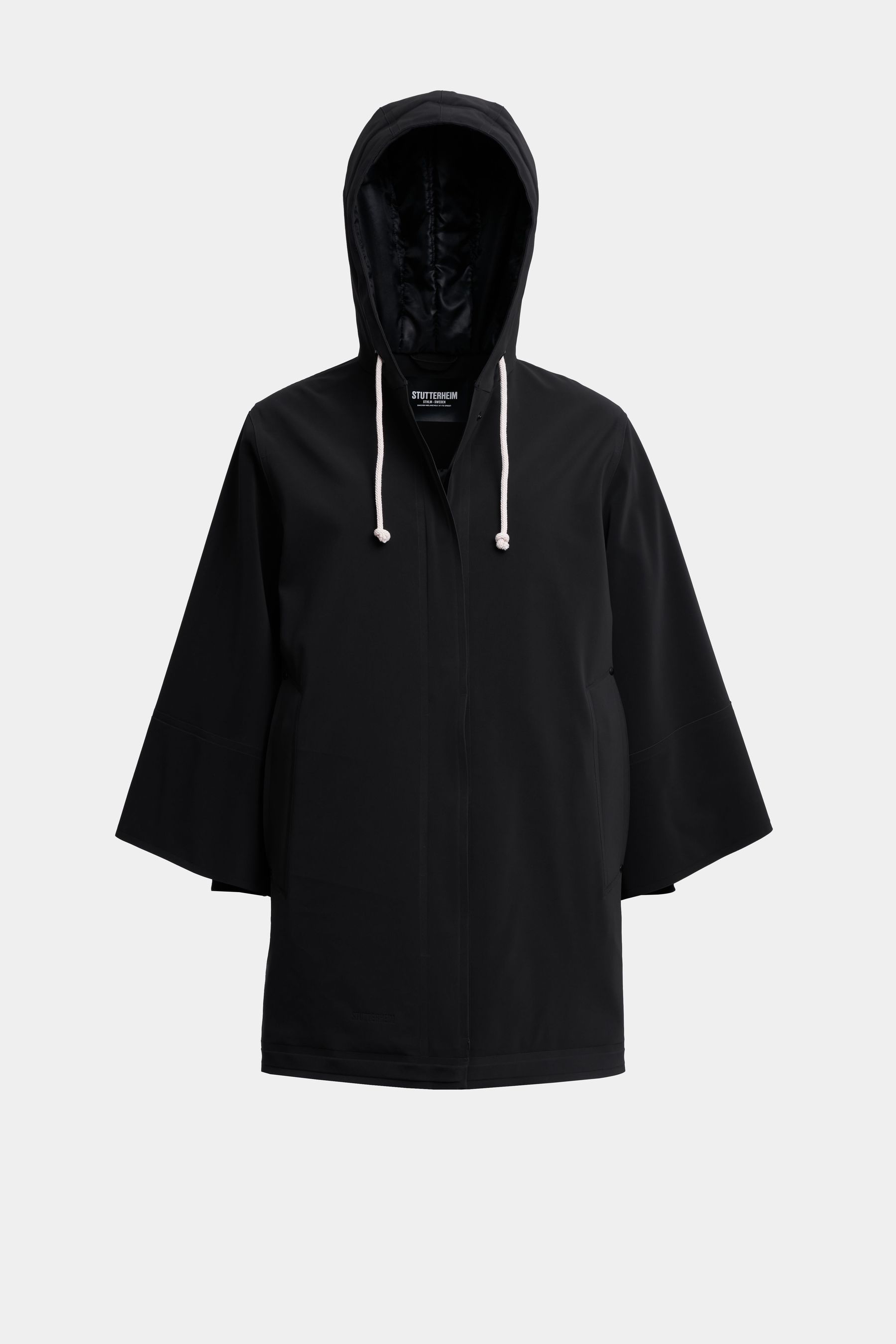 stutterheim lubban winter matte raincoat black women jackets raincoats