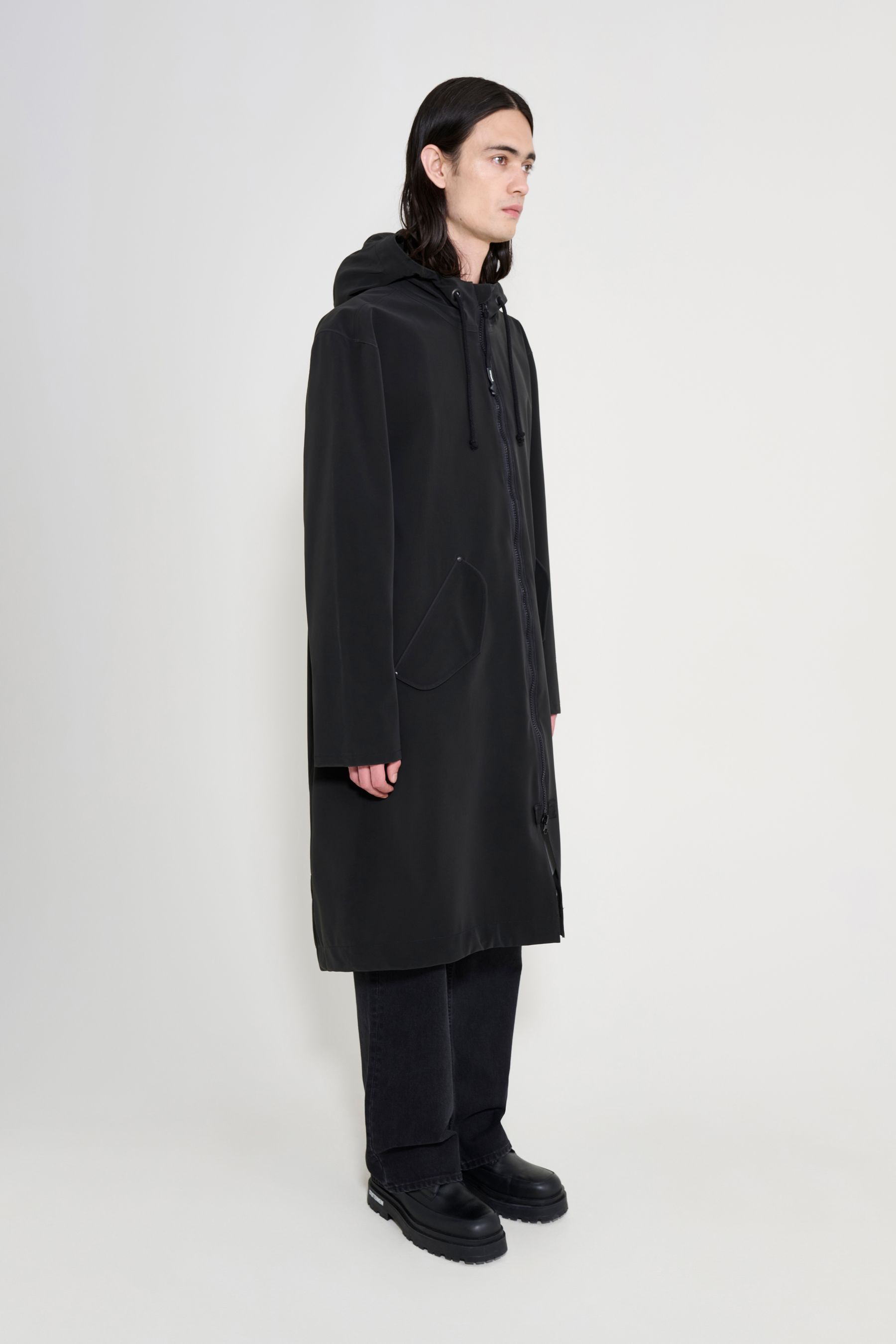 stutterheim martins parka black men jackets raincoats