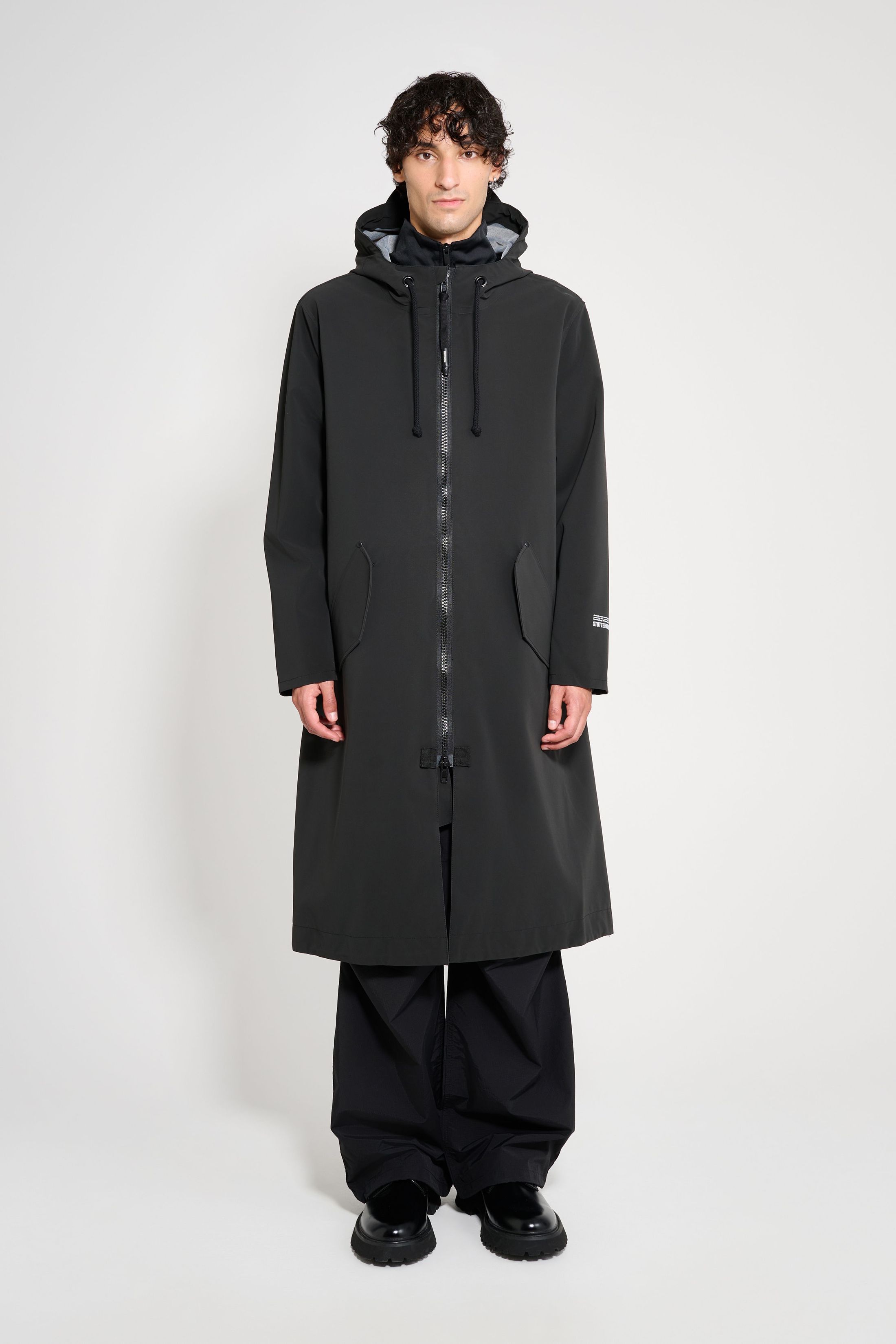 stutterheim martins parka black men jackets raincoats