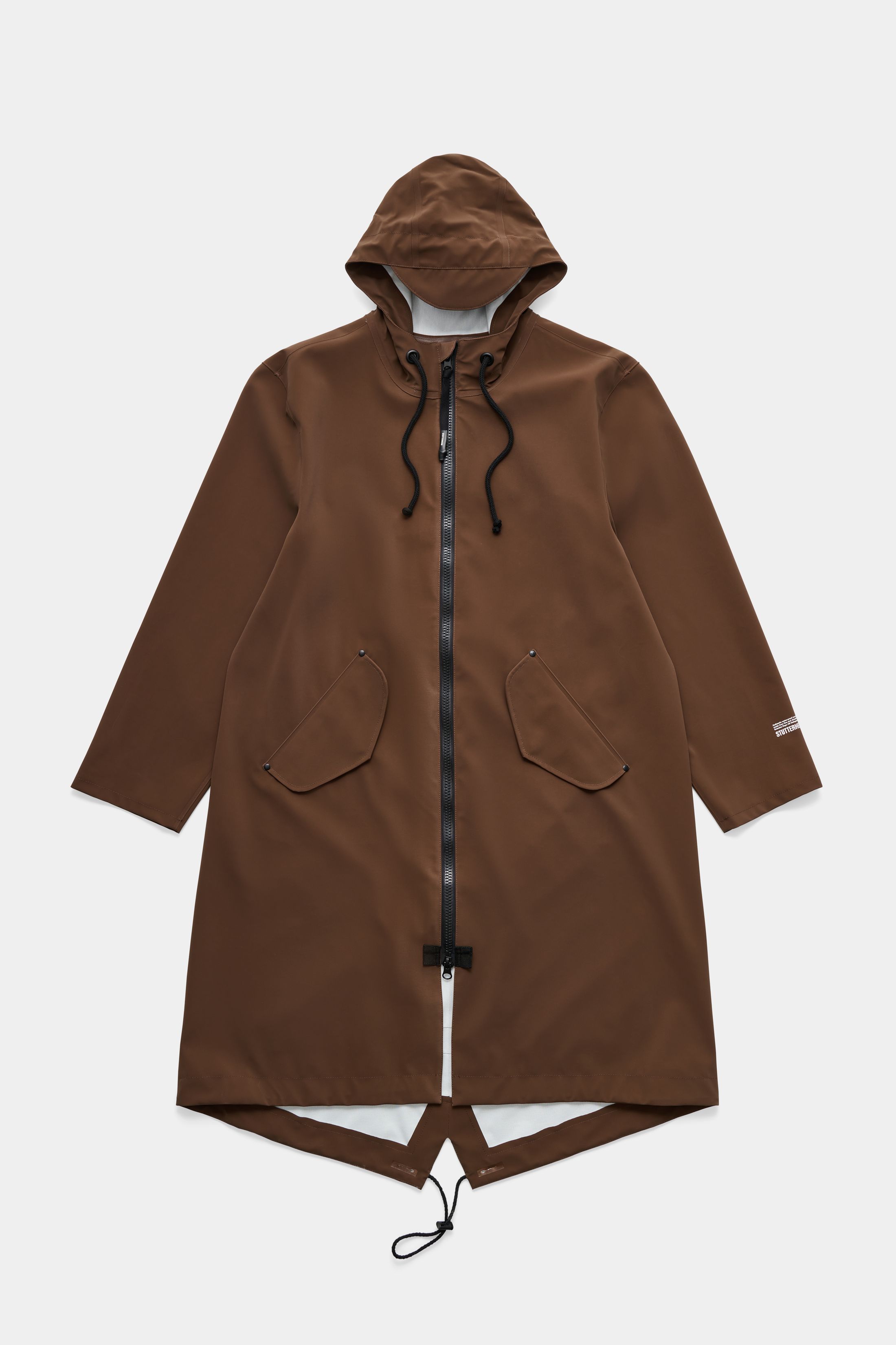 stutterheim martins parka matte dark brown men jackets parkas
