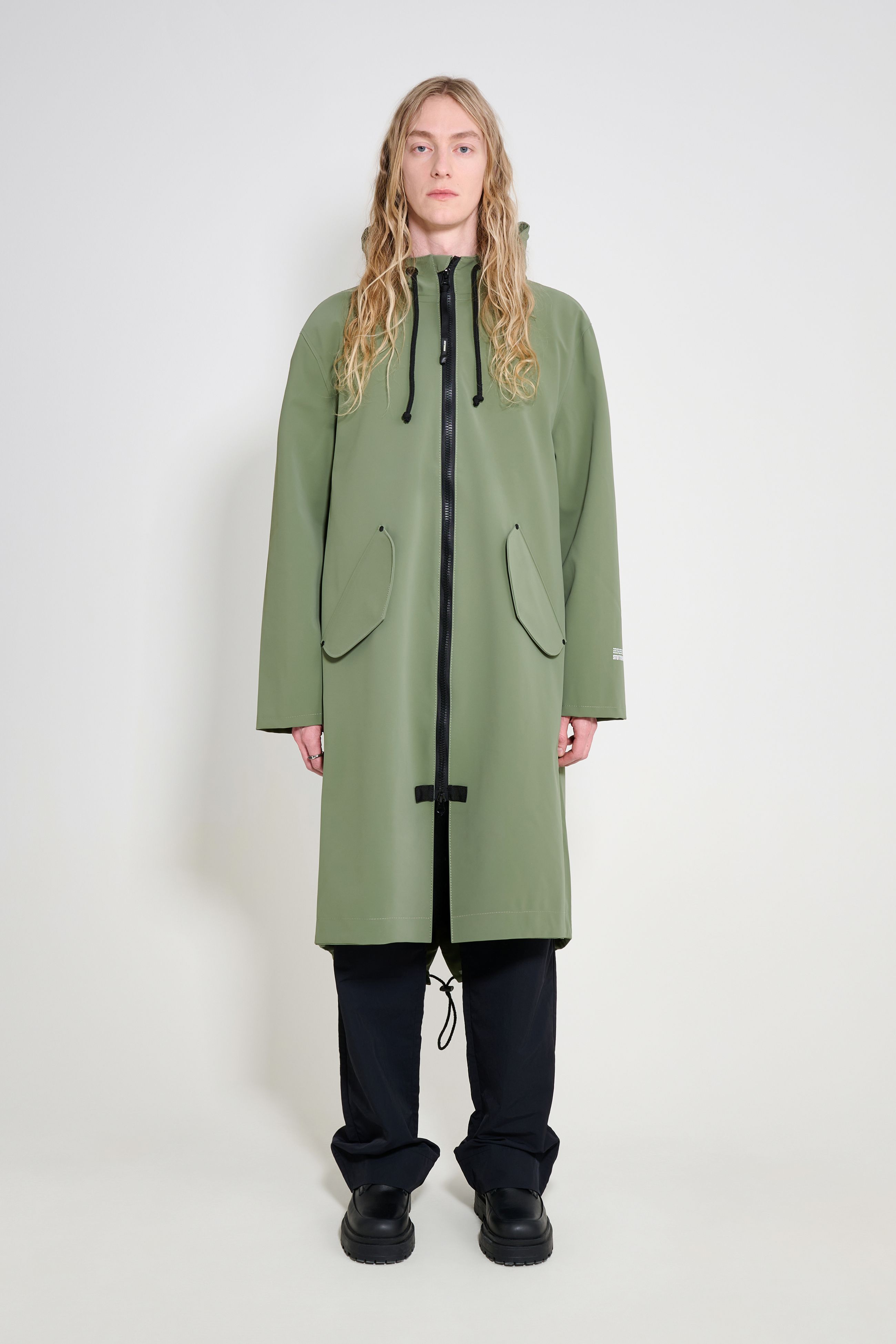 stutterheim martins parka dry green men jackets long-raincoats