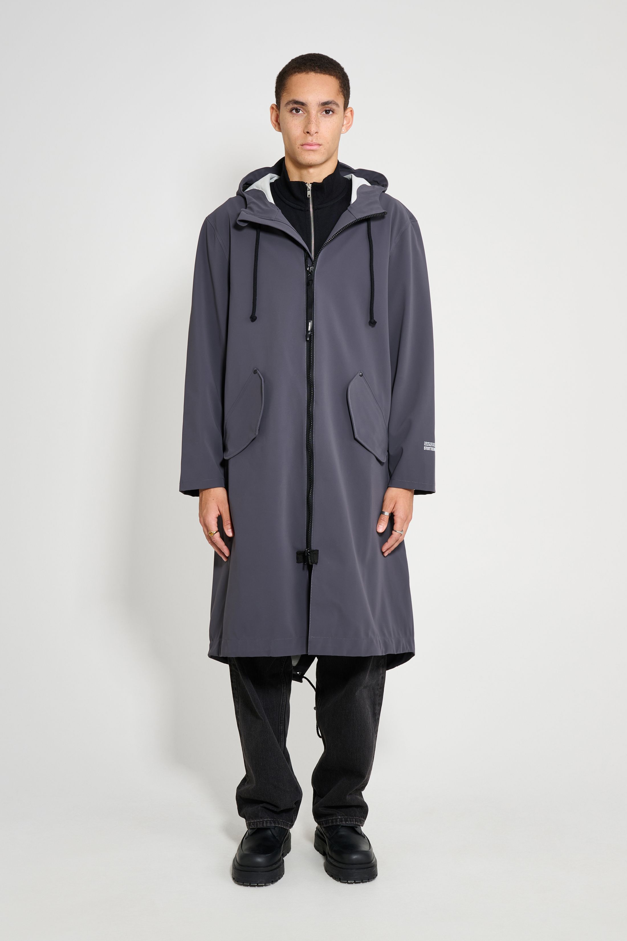 stutterheim martins parka mystic blue men jackets long-raincoats