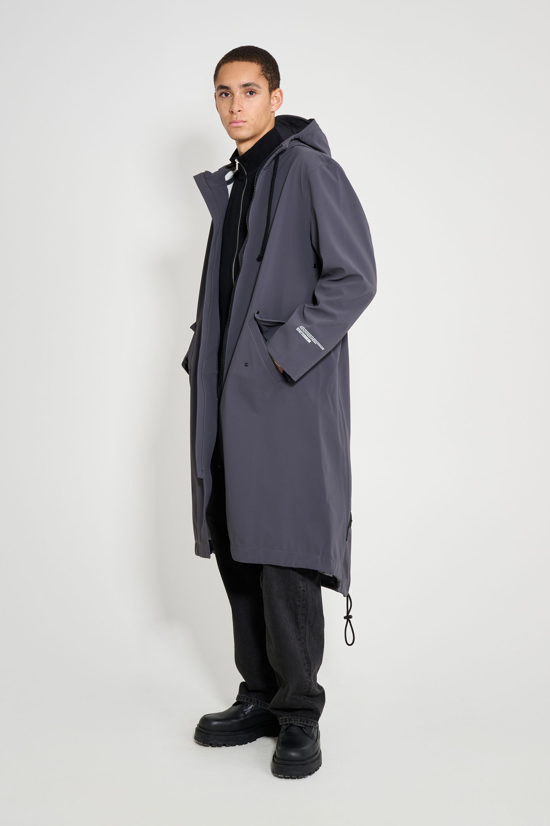 stutterheim martins parka mystic blue men jackets long-raincoats