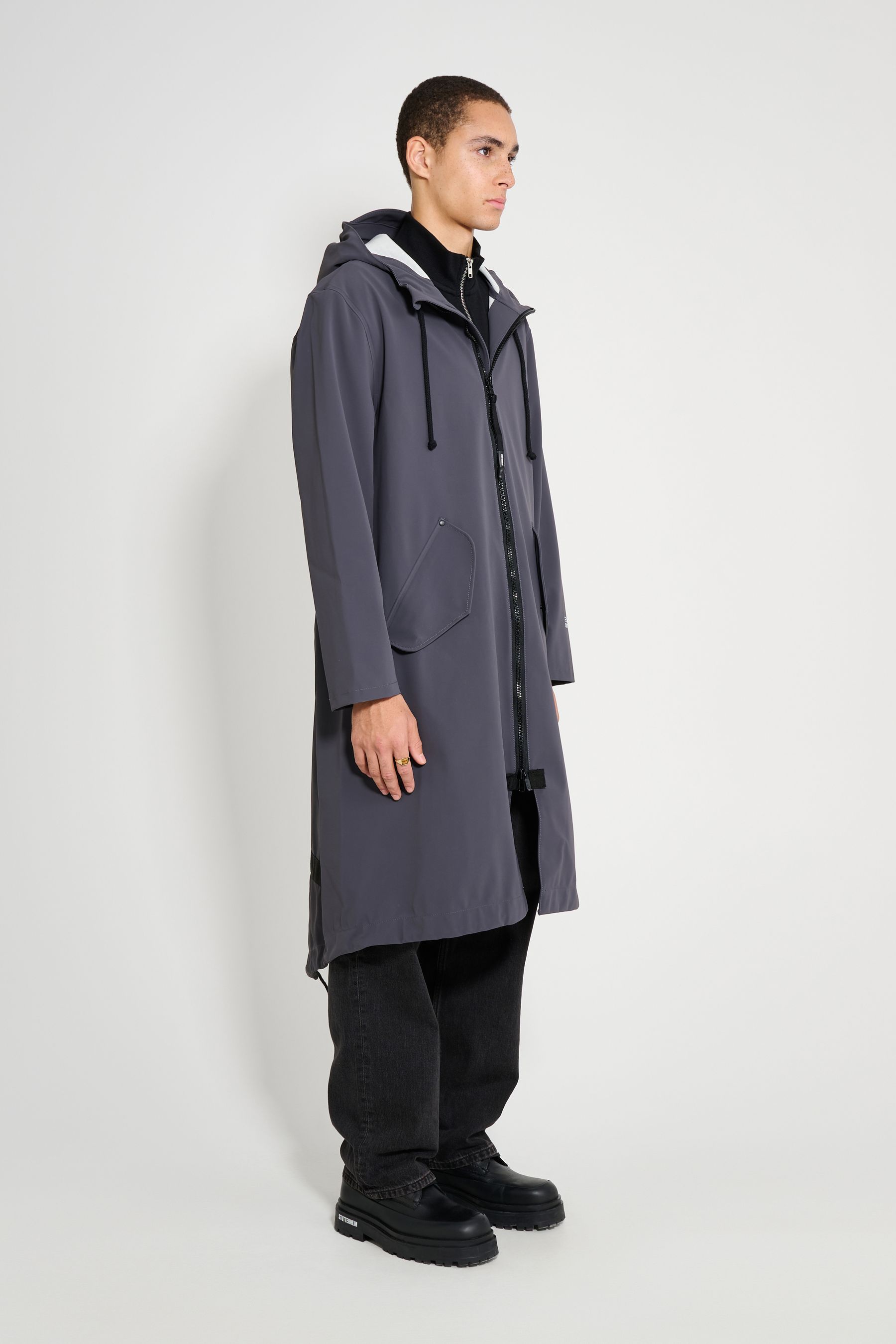 stutterheim martins parka mystic blue men jackets long-raincoats