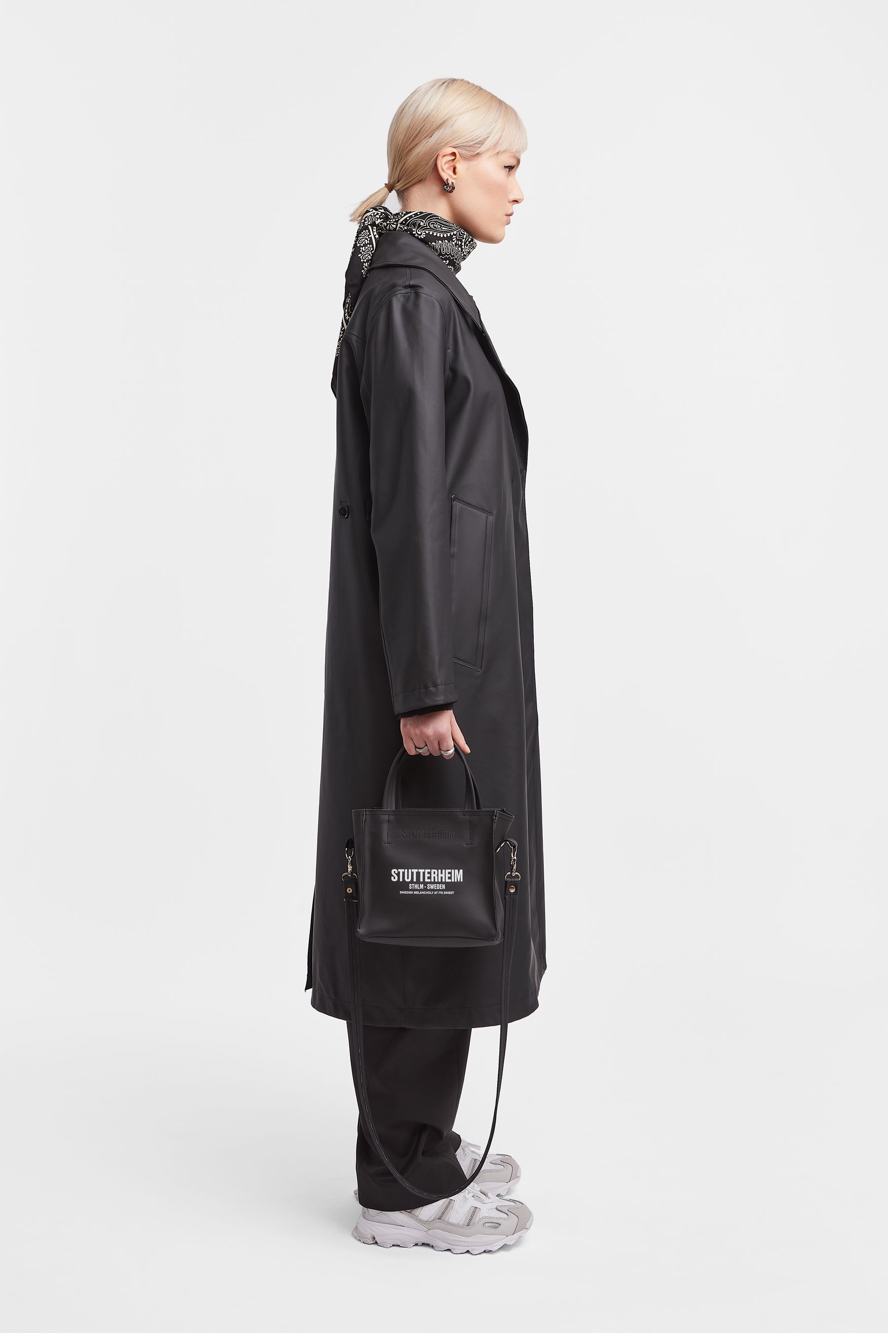 stutterheim mayfair trench coat black women jackets trench-coats