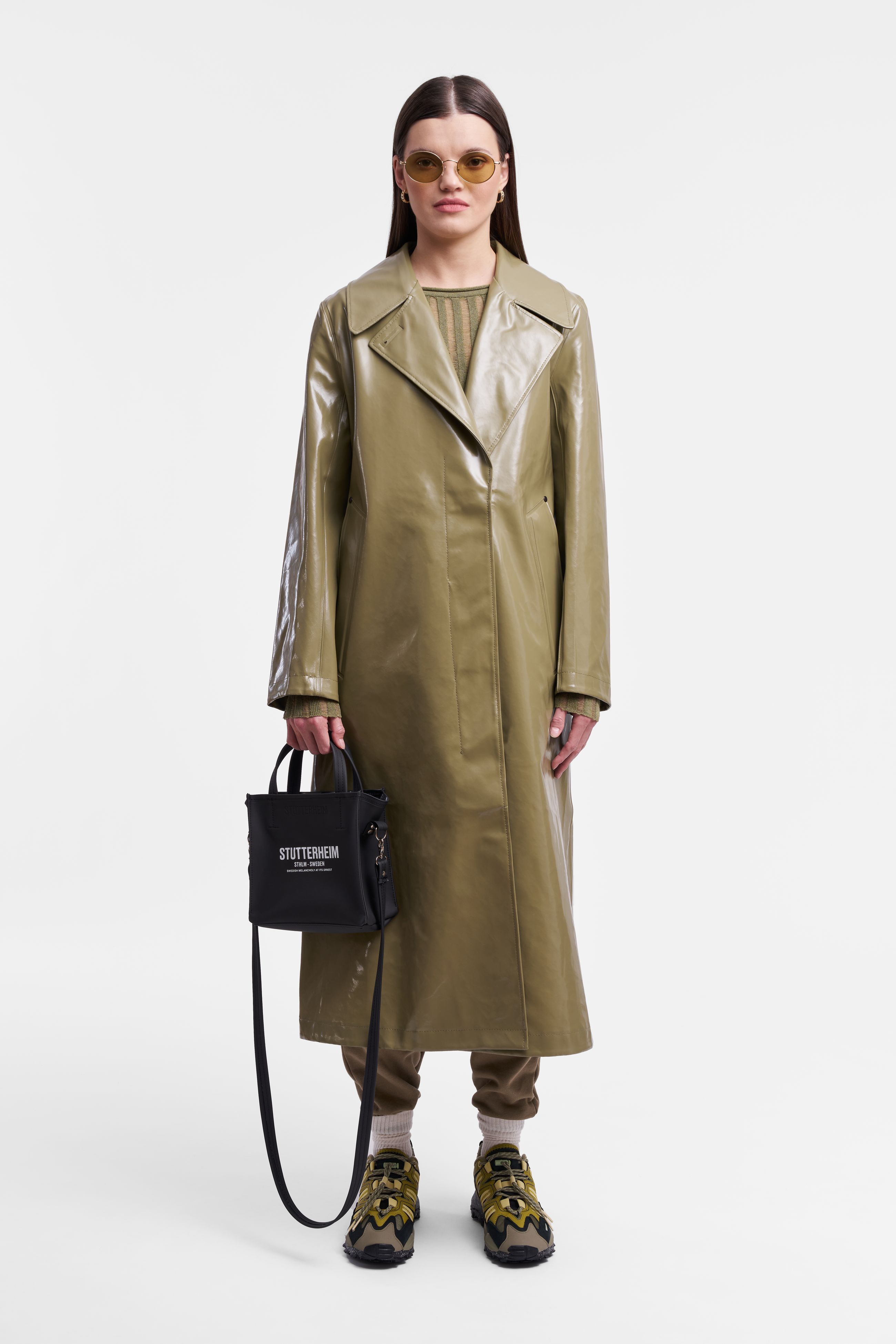 stutterheim mayfair opal trench coat aloe women jackets trench-coats