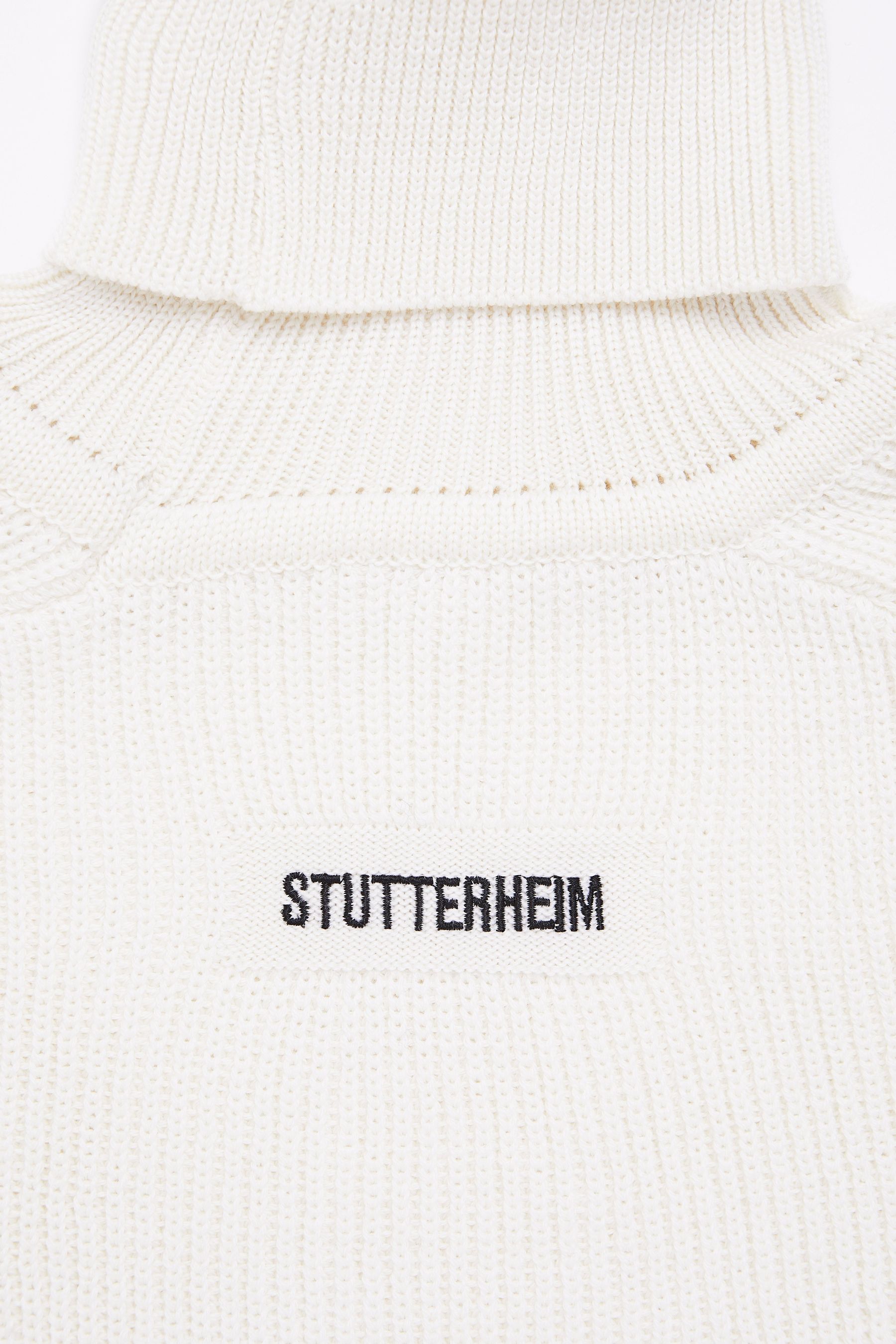 stutterheim original roller sweater off-white men knitwear