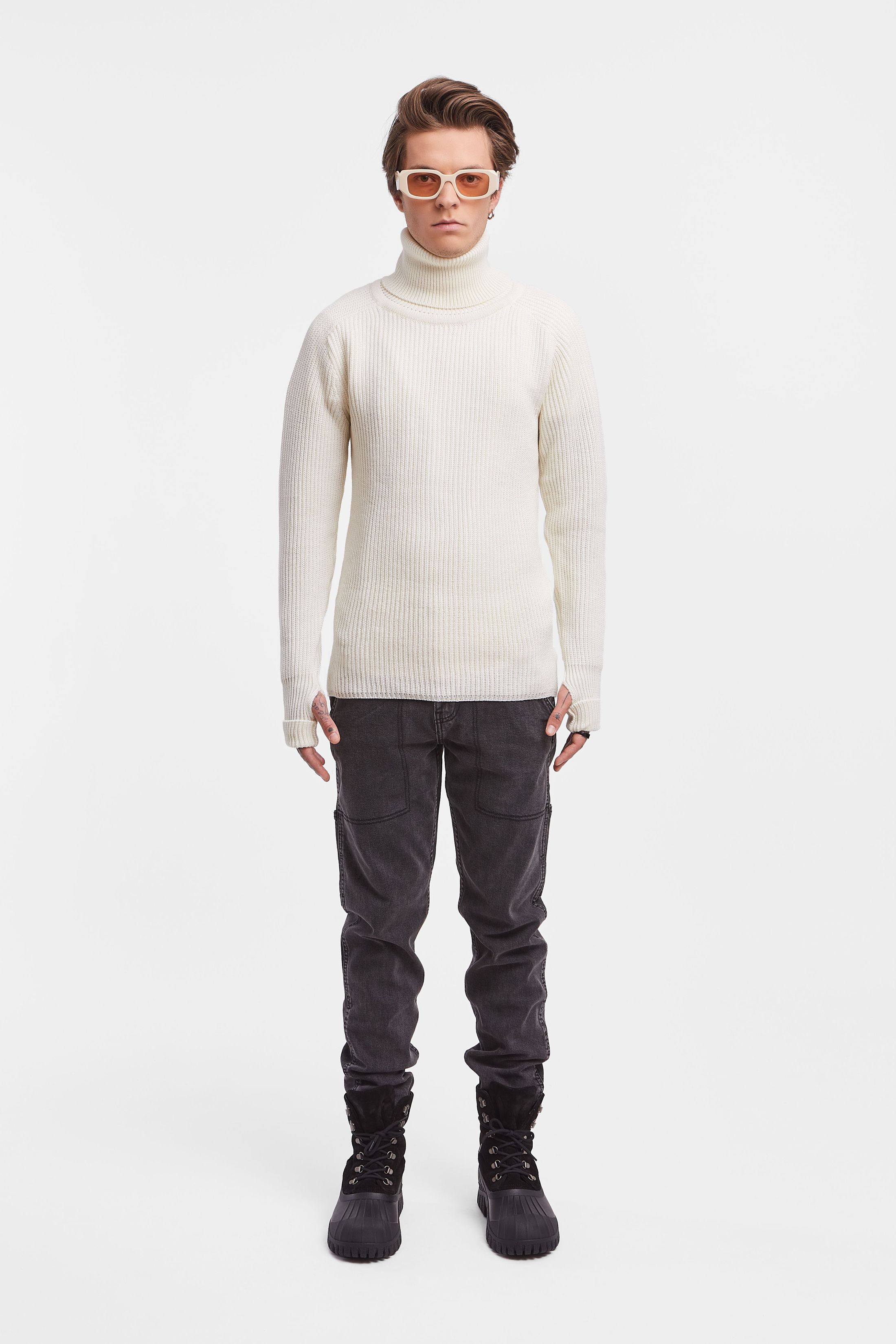 stutterheim original roller sweater off-white men knitwear