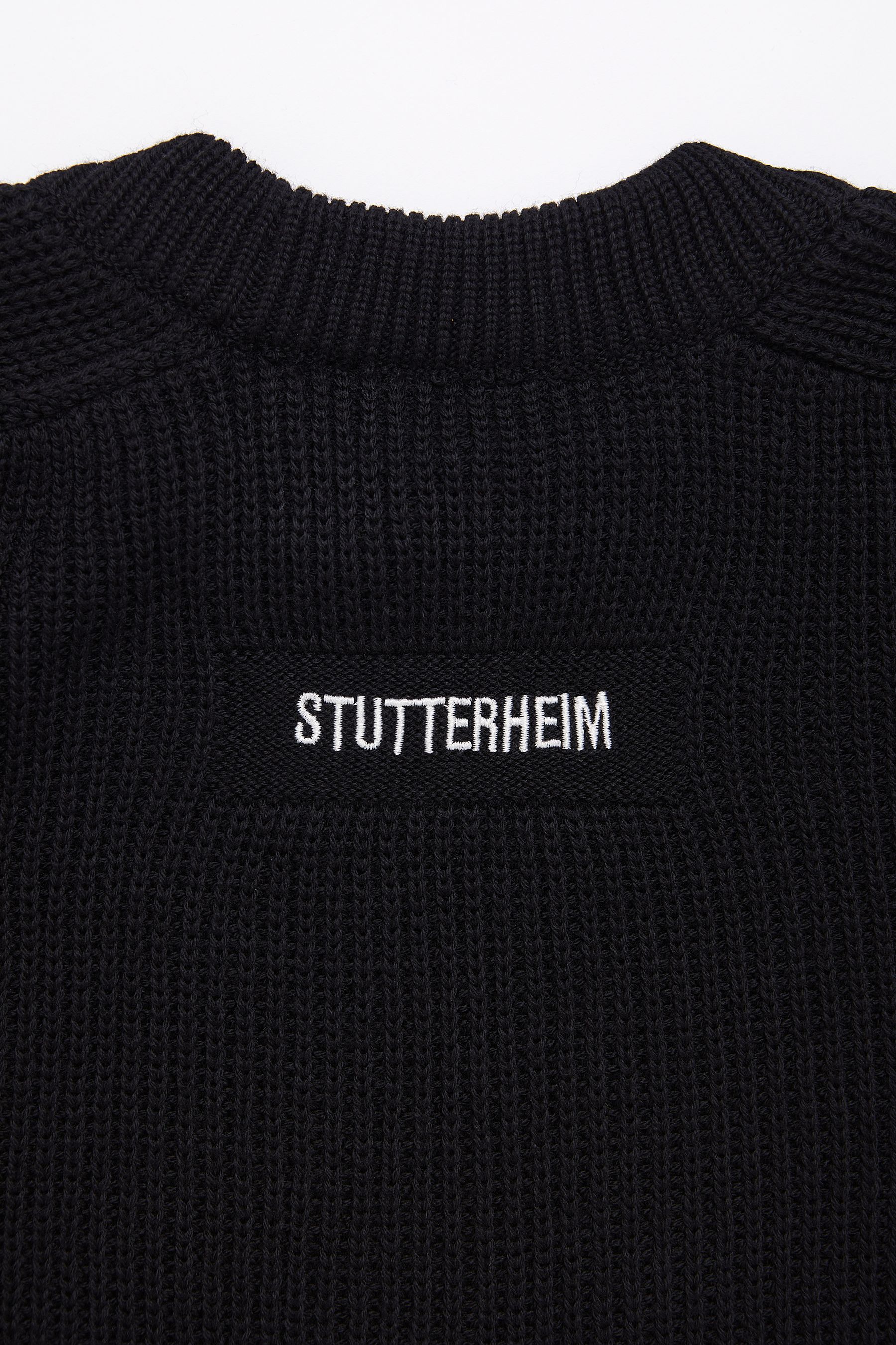 stutterheim original sweater black men knitwear