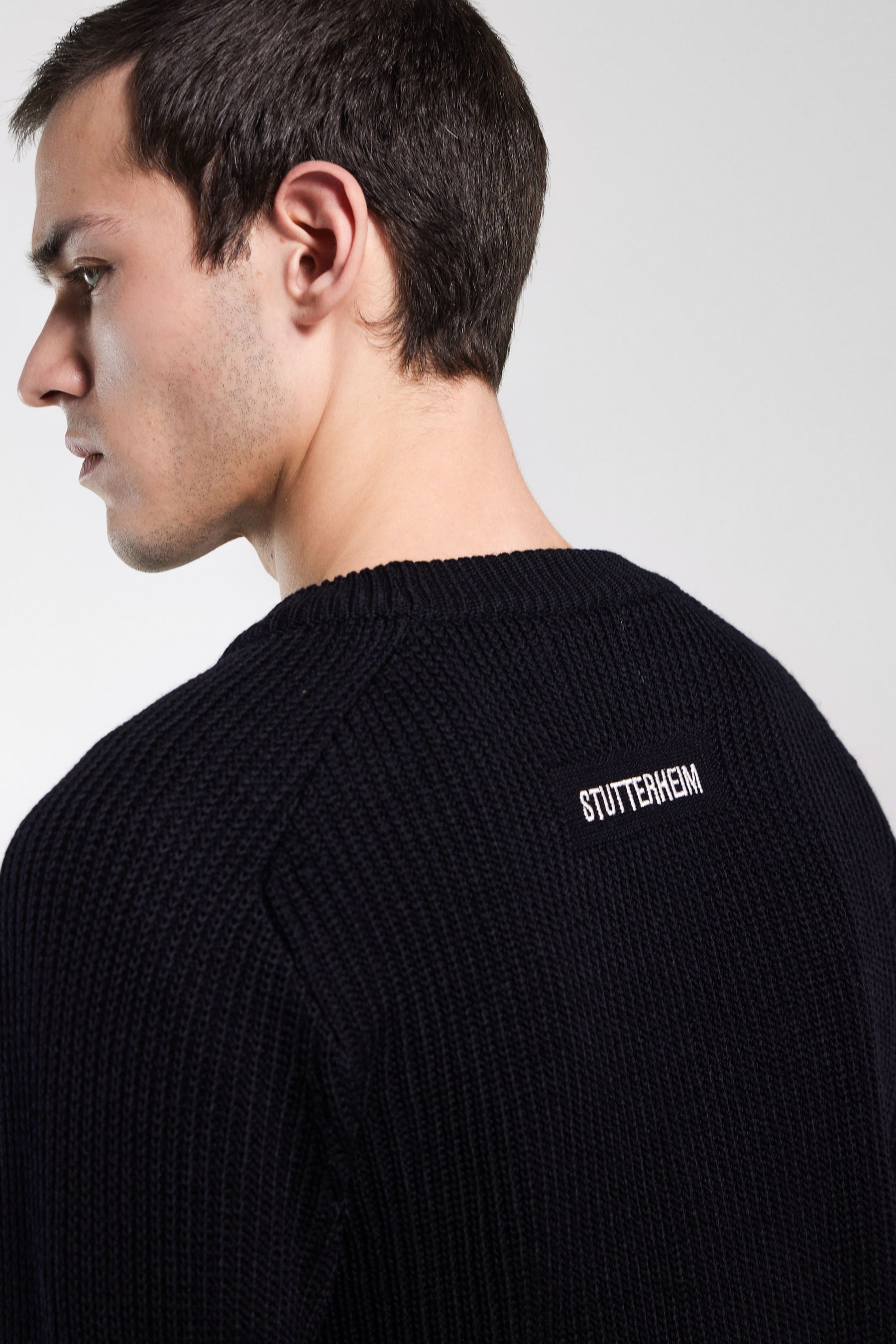 stutterheim original sweater black men knitwear