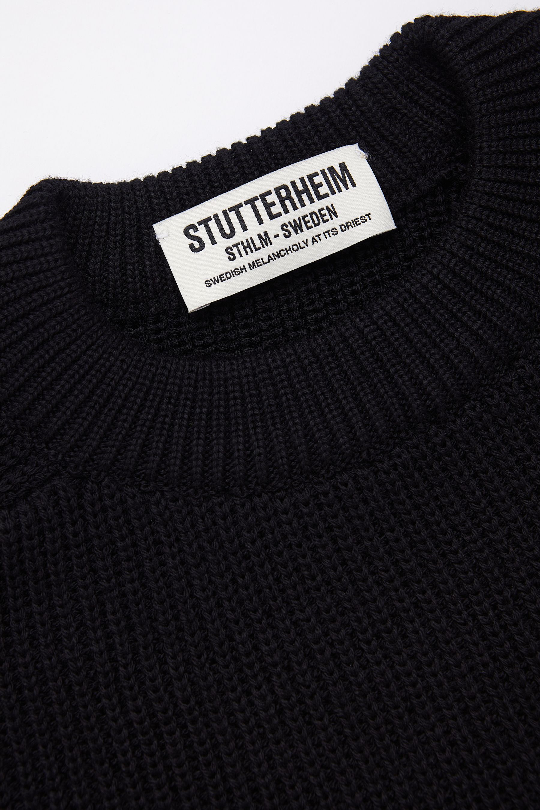 stutterheim original sweater black men knitwear