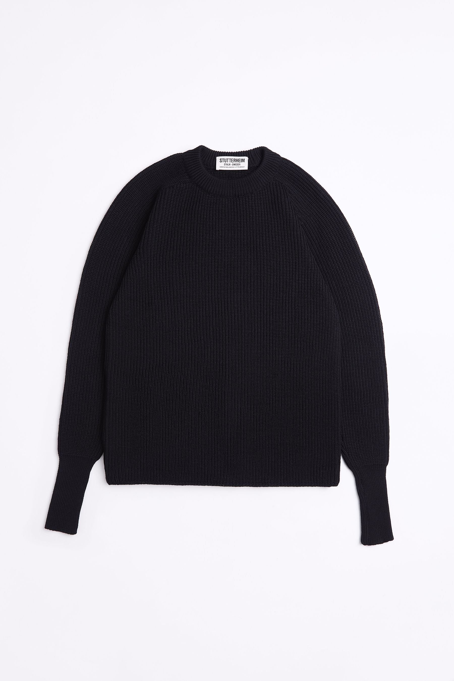 stutterheim original sweater black men knitwear