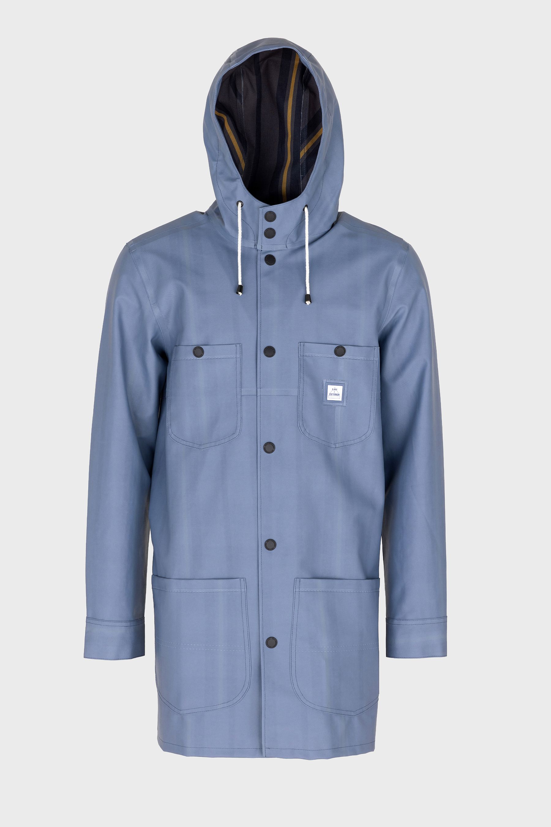 stutterheim men's lee® x chore coat ash blue men jackets raincoats