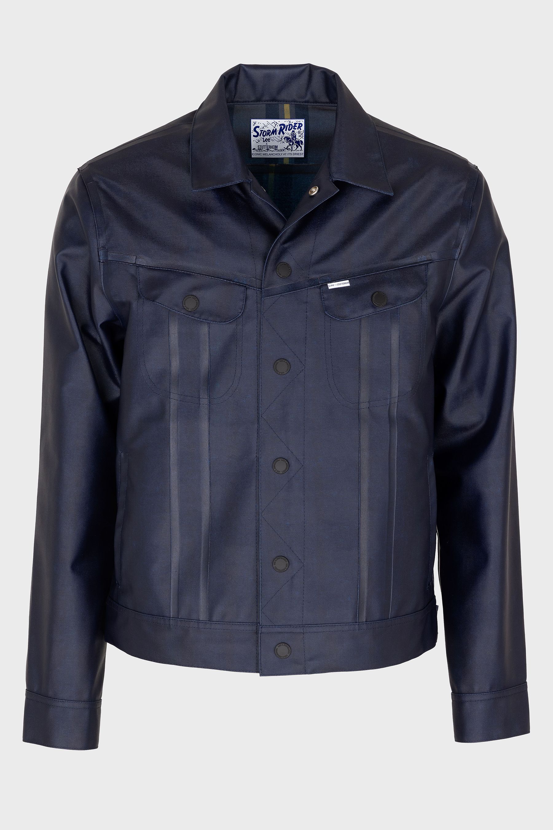 stutterheim men's lee® x storm rider™ jacket aviator navy men jackets raincoats