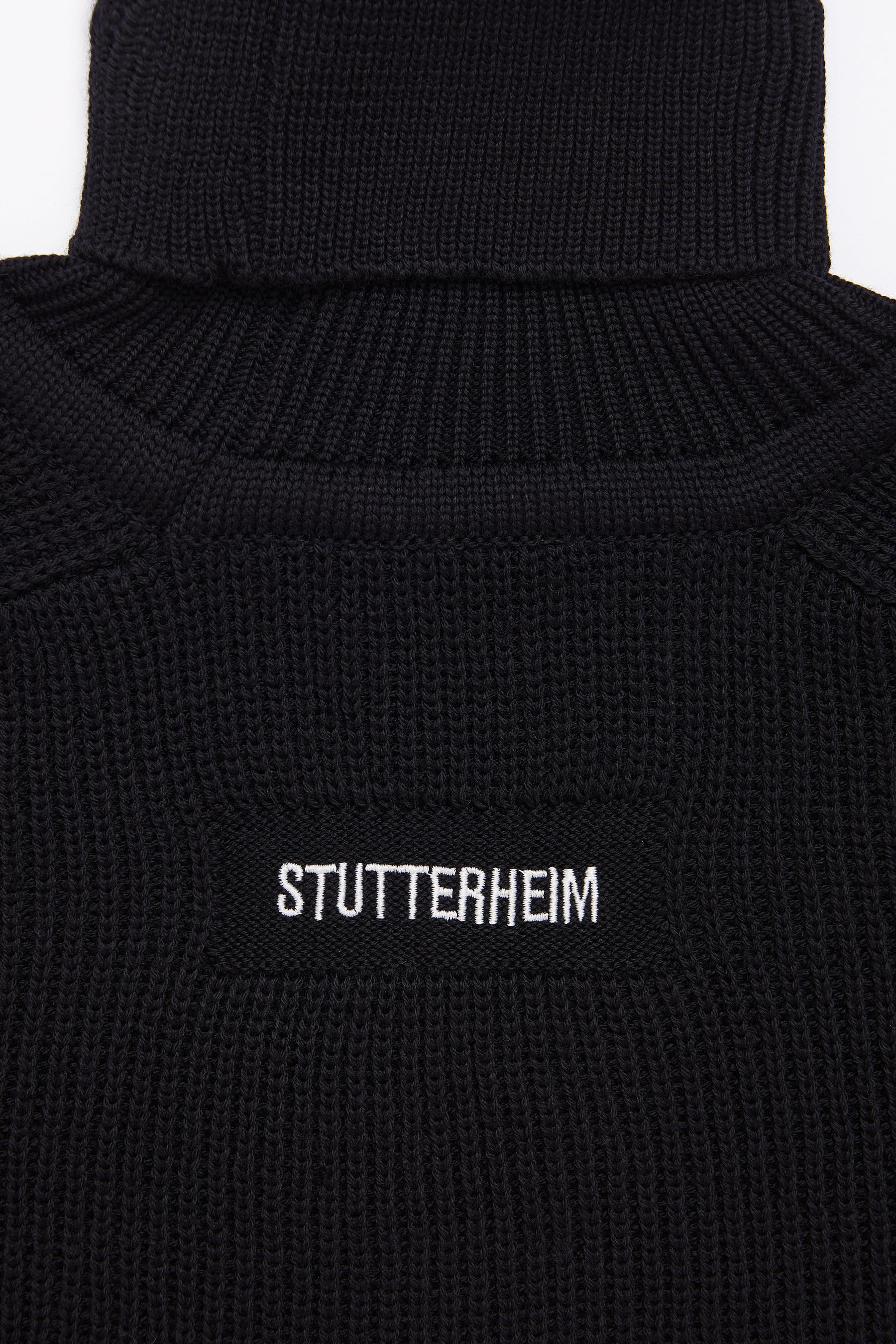 stutterheim original roller sweater black men knitwear