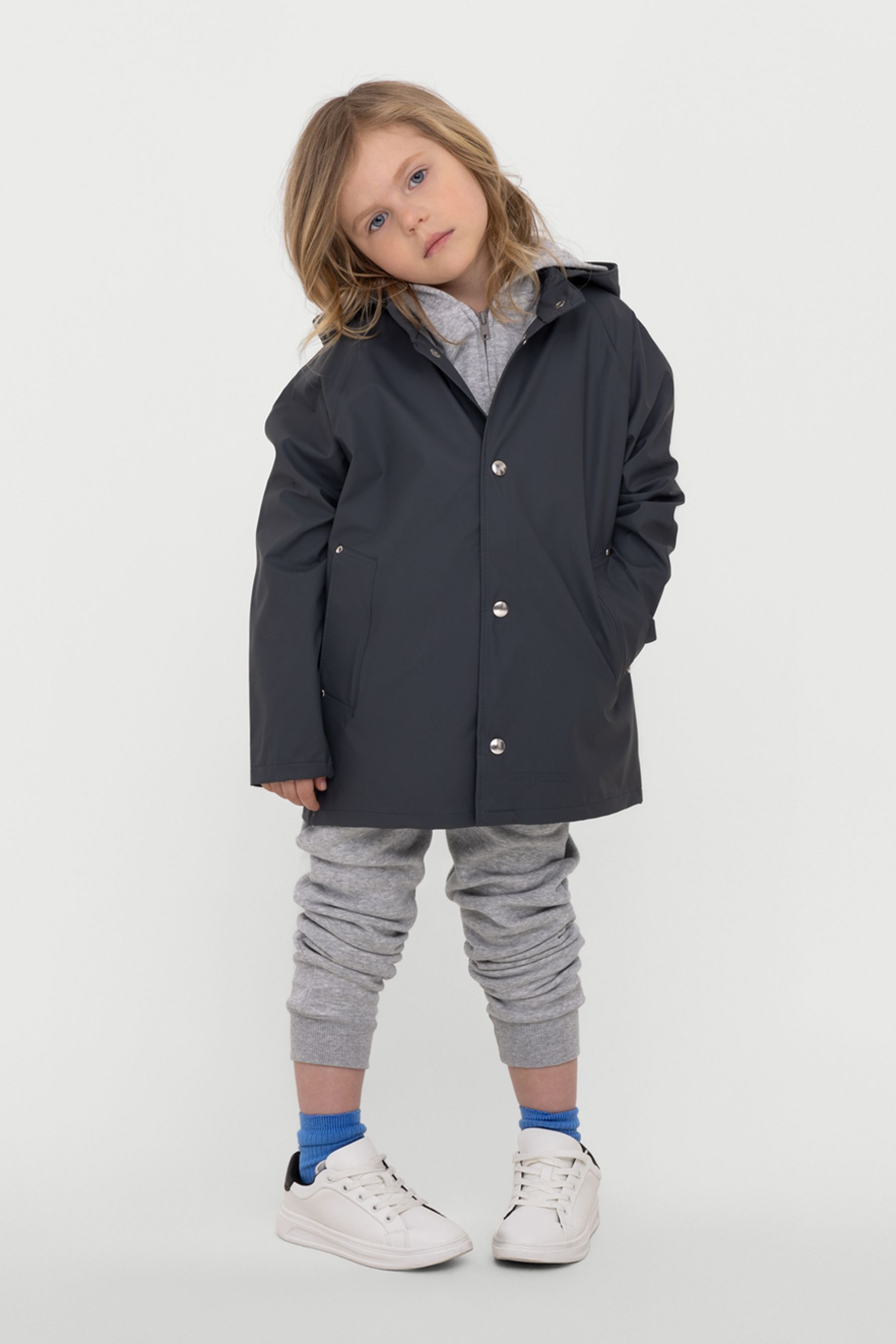 stutterheim mini lightweight kids raincoat charcoal jackets