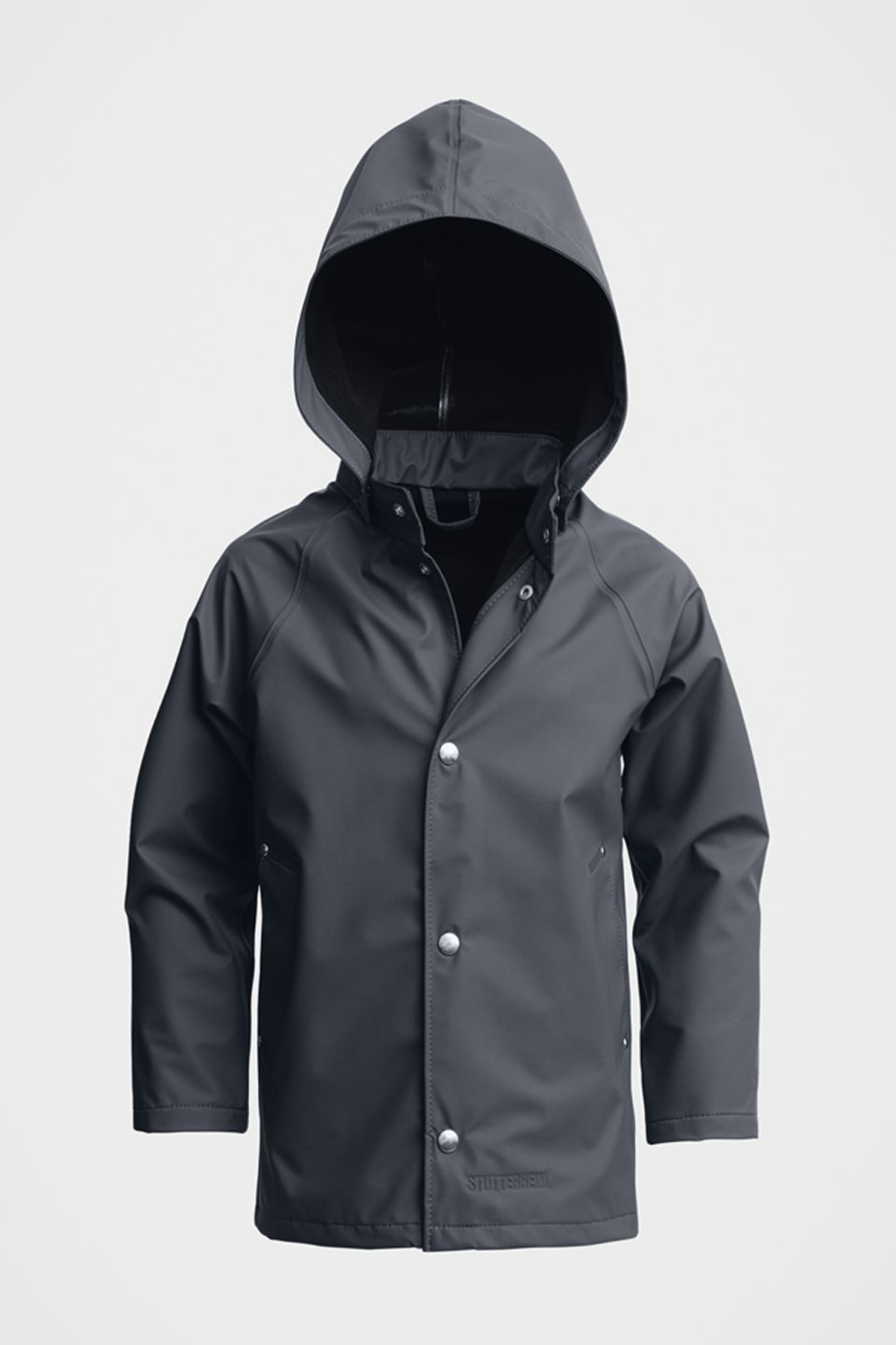 stutterheim mini lightweight kids raincoat charcoal jackets