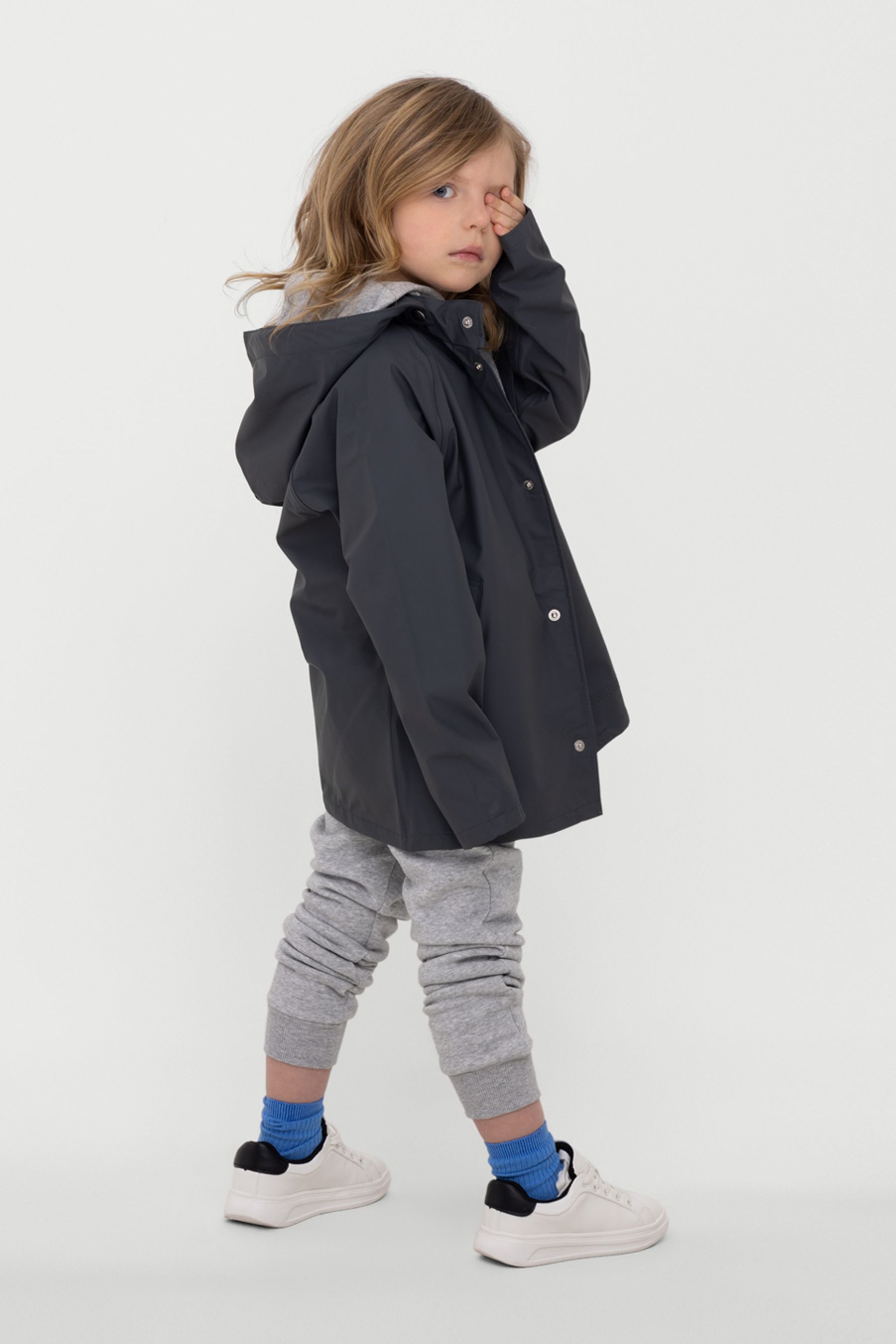 stutterheim mini lightweight kids raincoat charcoal jackets