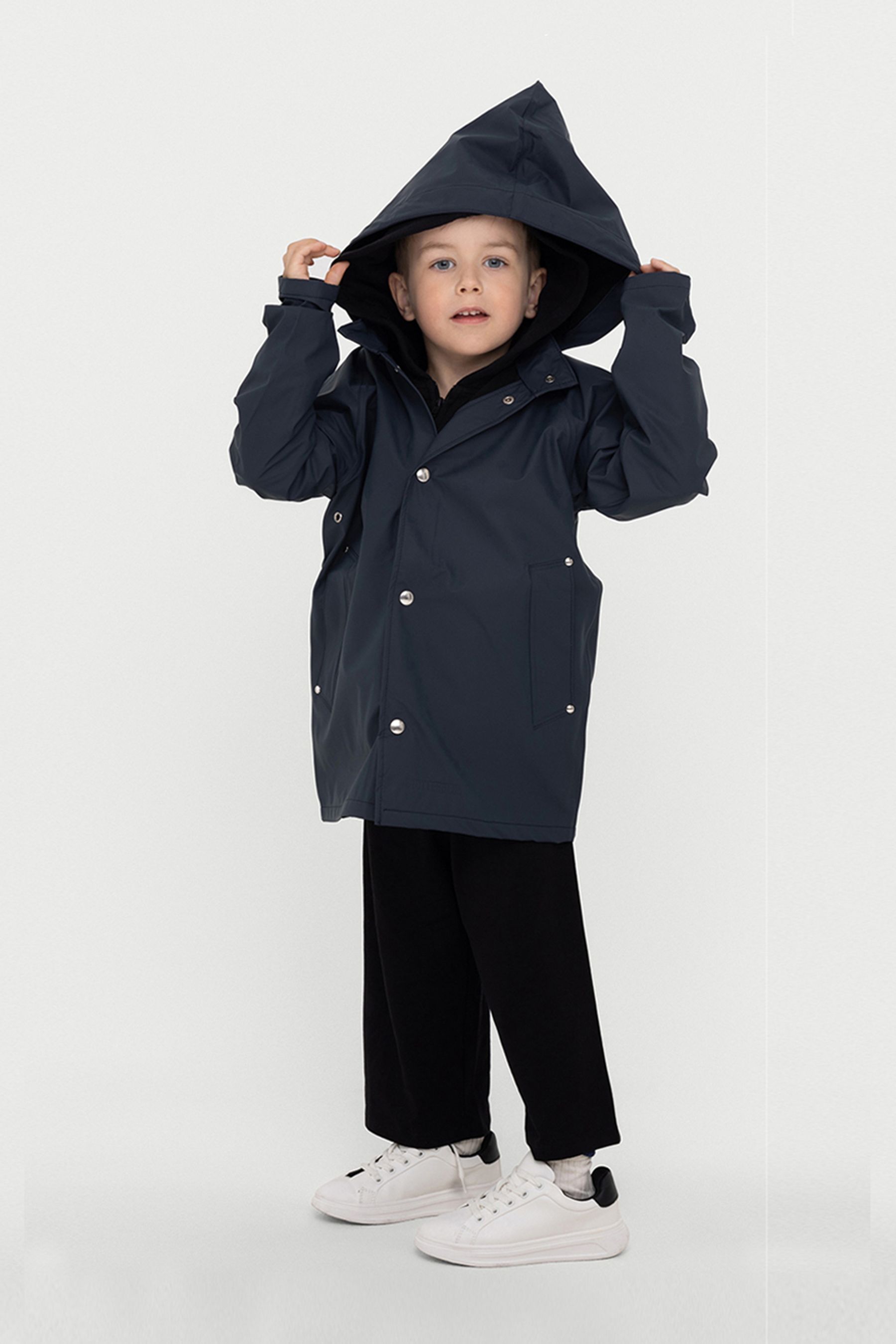 stutterheim mini lightweight kids raincoat navy jackets