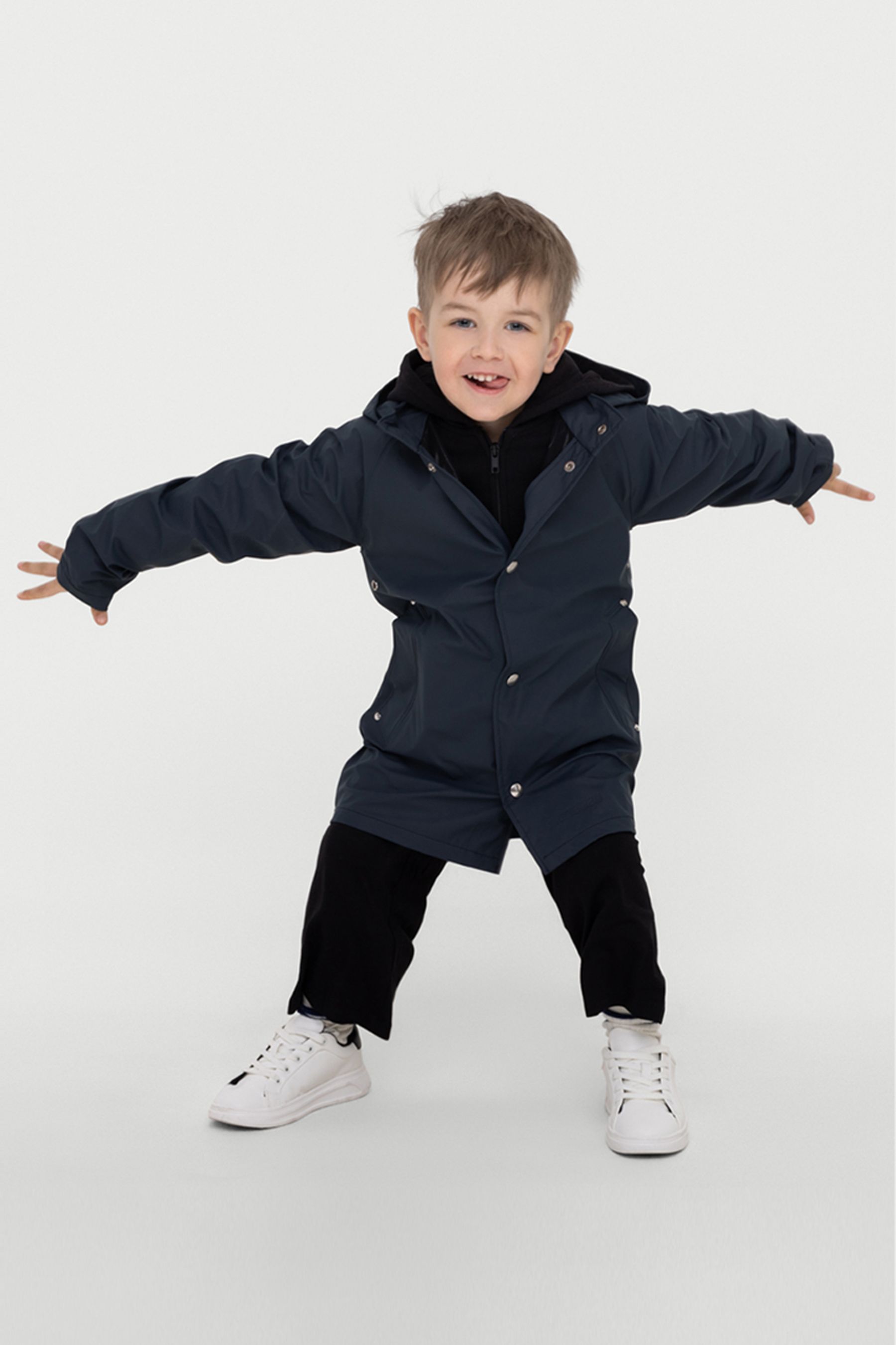 stutterheim mini lightweight kids raincoat navy jackets