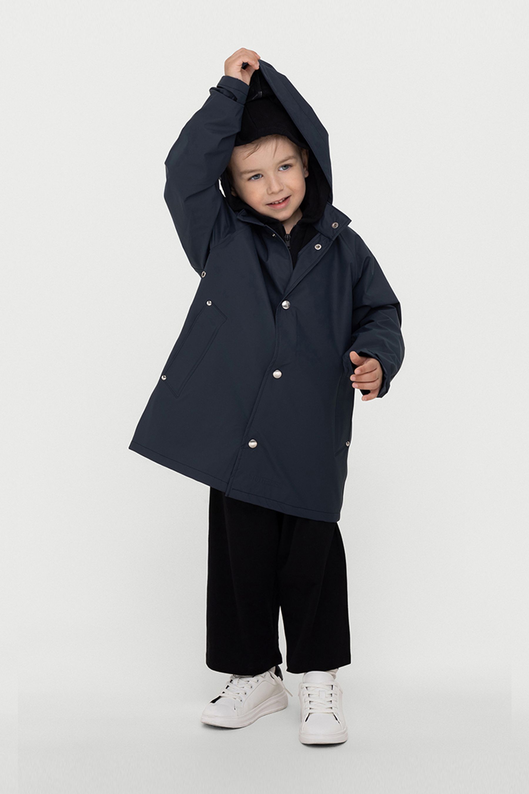 stutterheim mini lightweight kids raincoat navy jackets