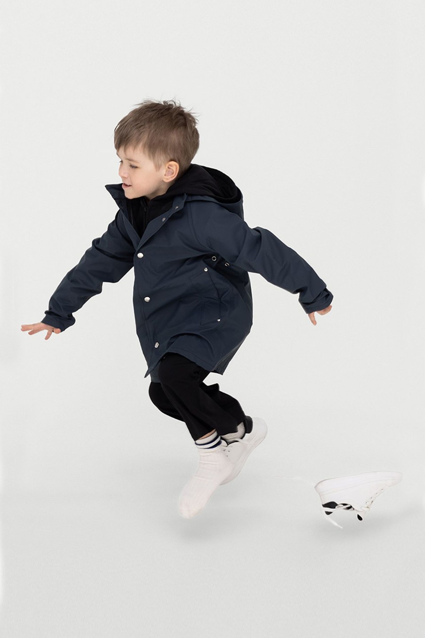 stutterheim mini lightweight kids raincoat navy jackets