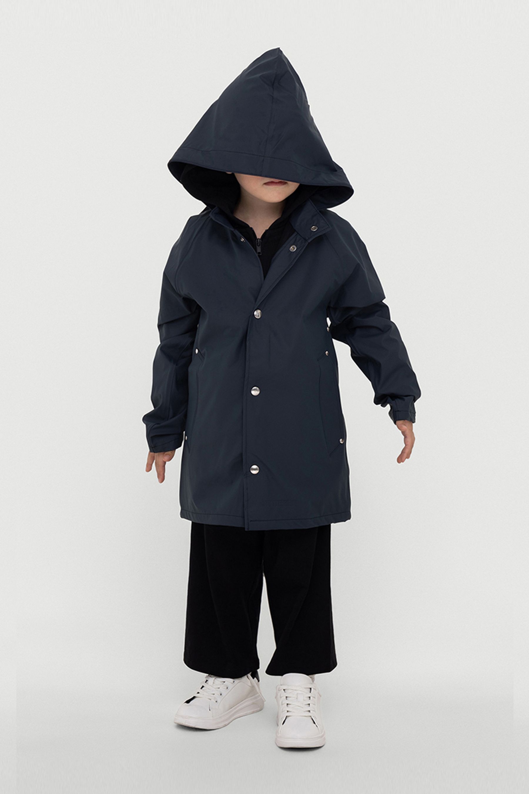 stutterheim mini lightweight kids raincoat navy jackets