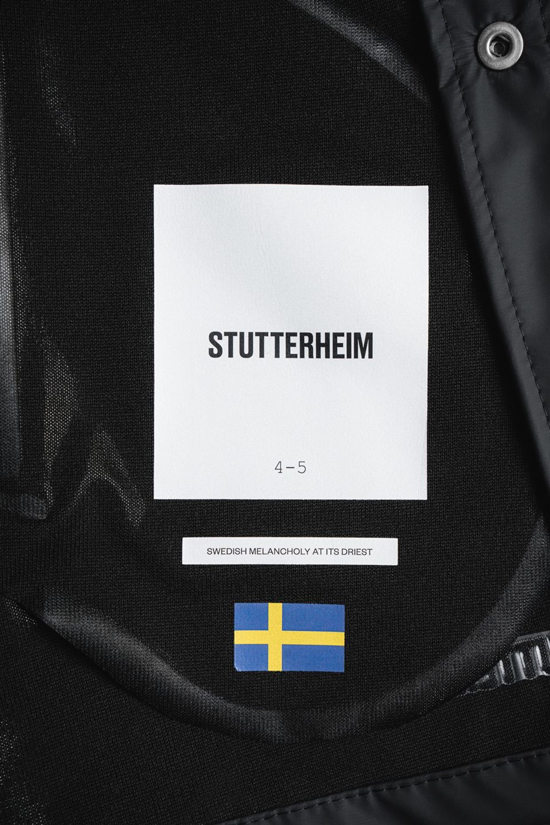 stutterheim mini lightweight kids raincoat black jackets