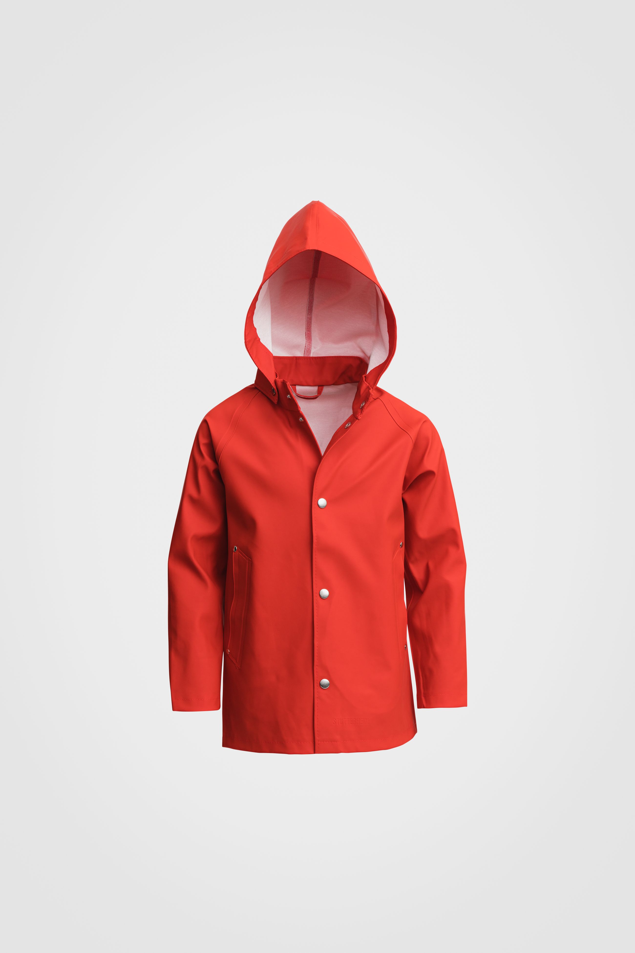 stutterheim mini kids raincoat red jackets