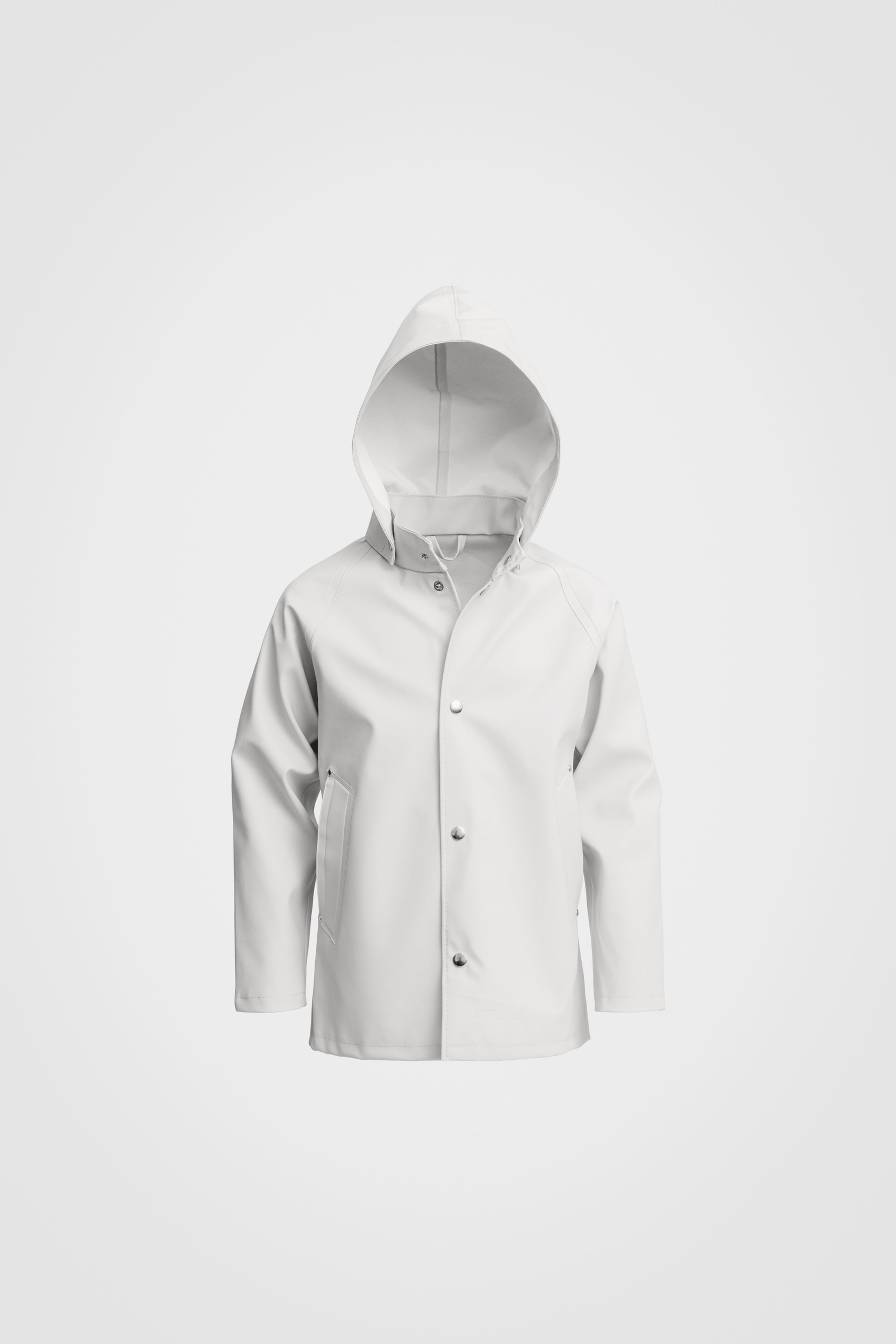 stutterheim mini kids raincoat white jackets