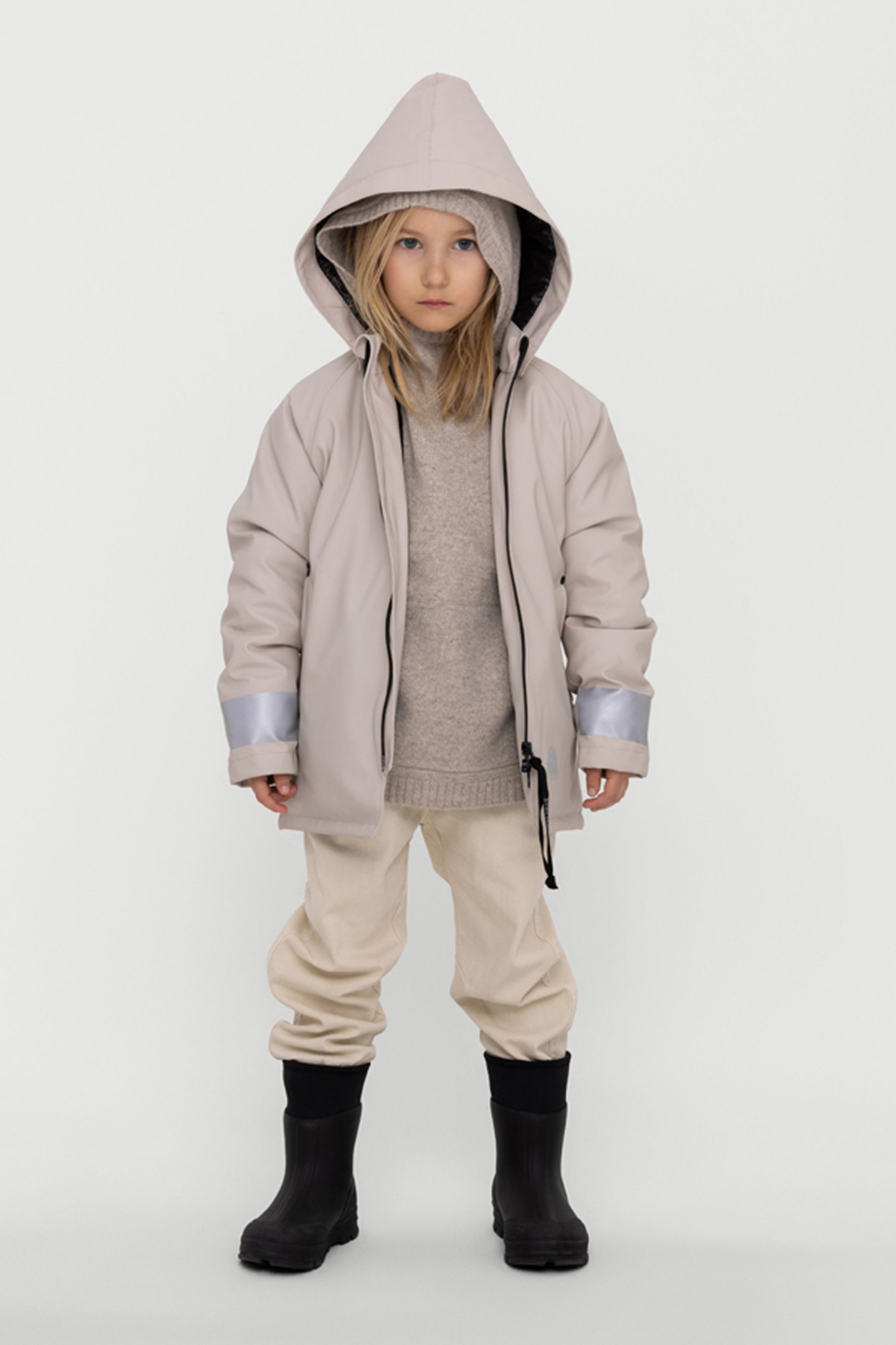 Mini Winter Kids Raincoat Light Sand STUTTERHEIM DE