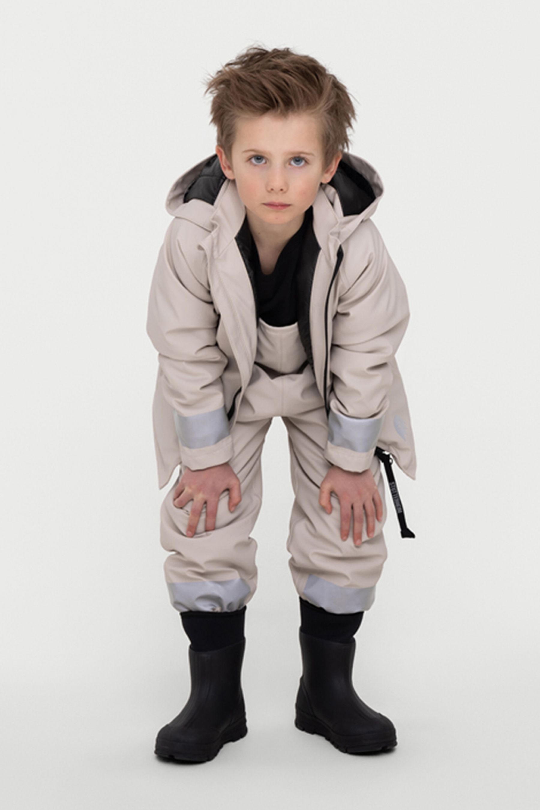 stutterheim mini winter kids raincoat light sand jackets