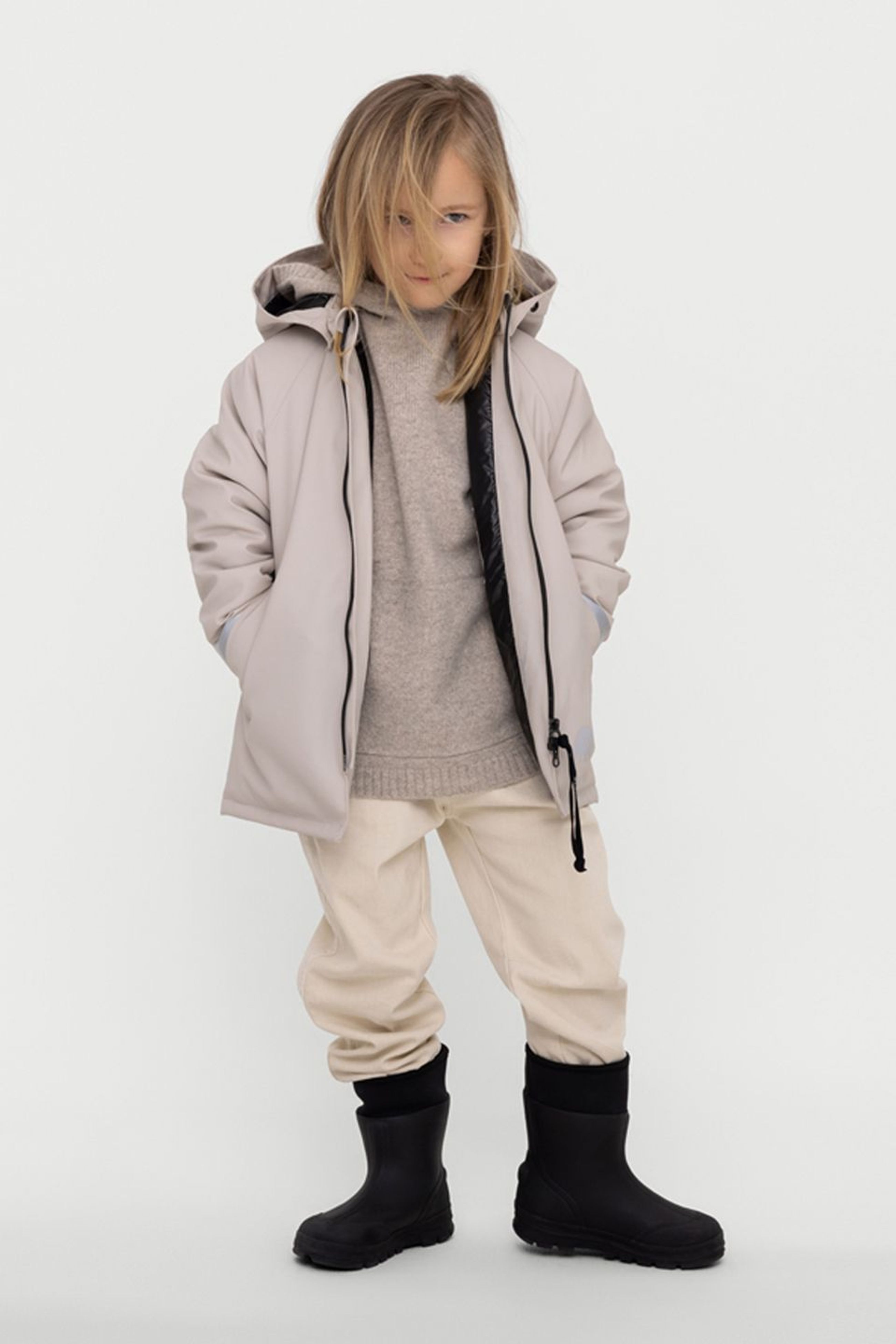 Mini Winter Kids Raincoat Light Sand STUTTERHEIM GB