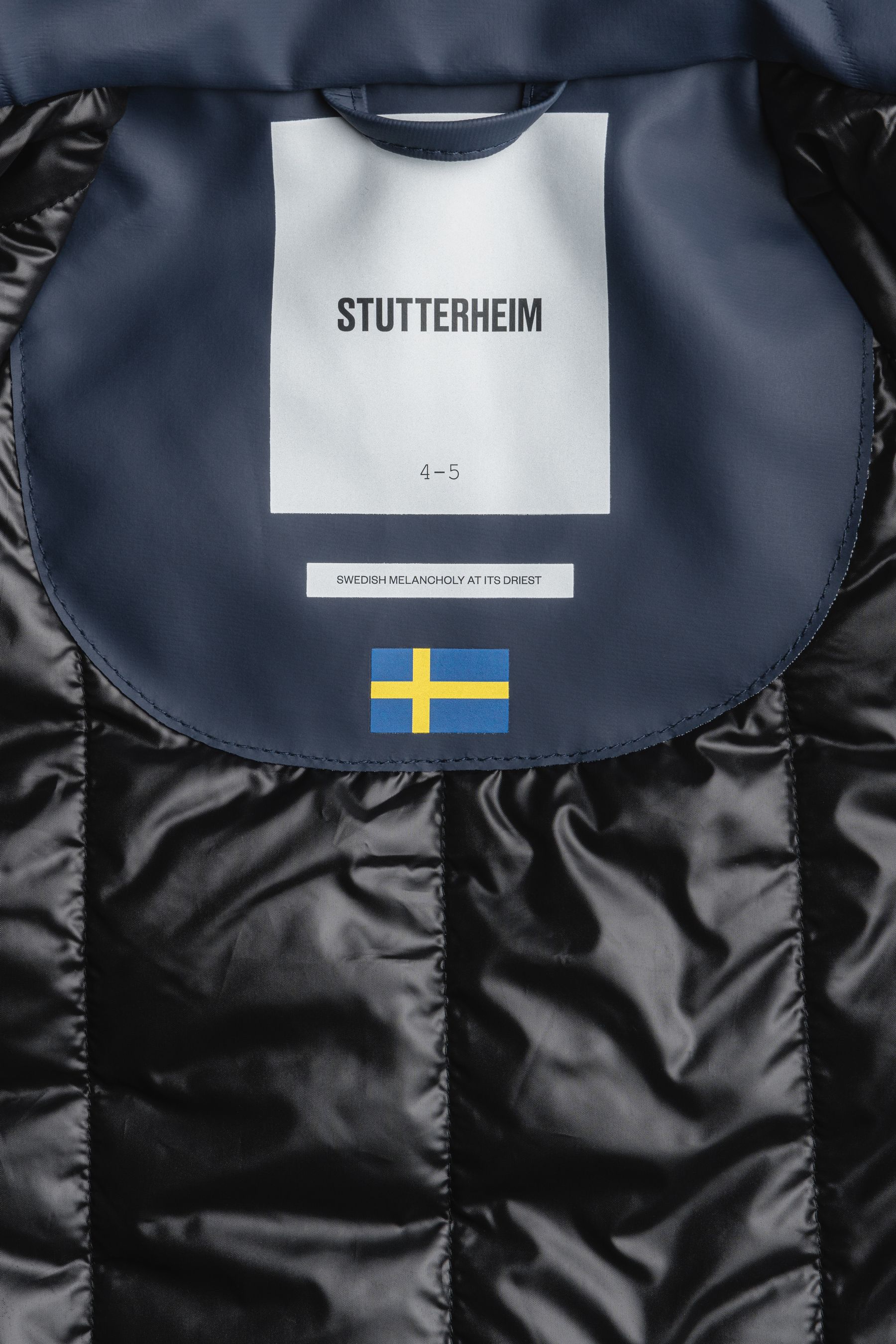 stutterheim mini winter kids raincoat navy jackets